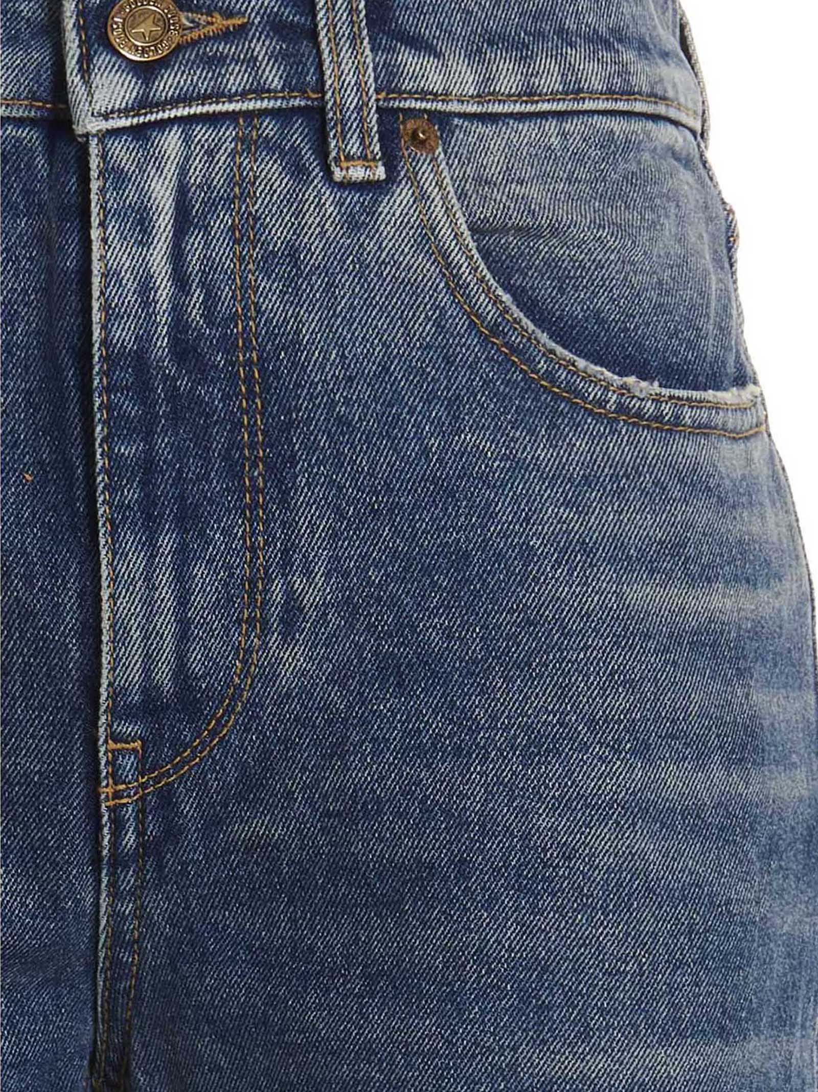 Golden Goose Blaue Baumwoll-Jeans mit ausgestelltem Bein