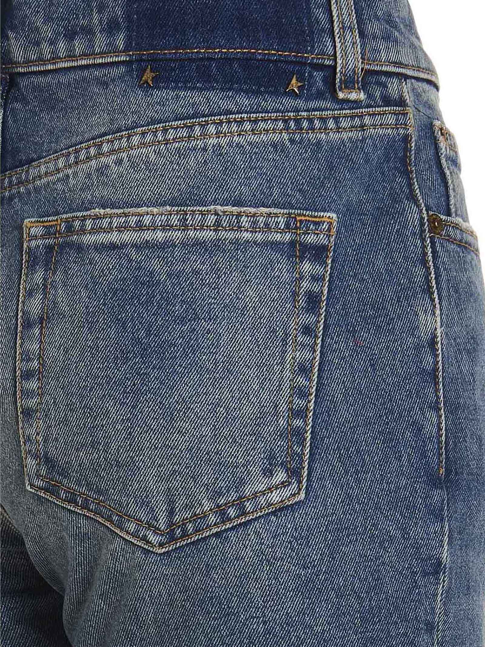 Golden Goose Blaue Baumwoll-Jeans mit ausgestelltem Bein