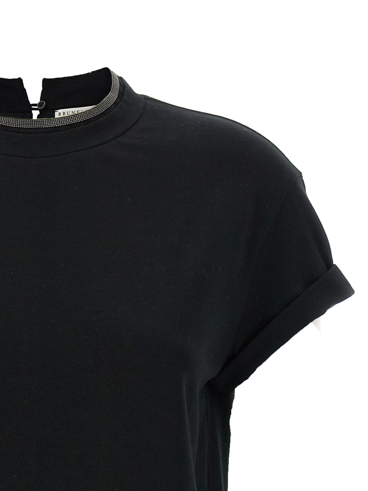 Brunello Cucinelli Schwarzes Baumwoll-T-Shirt