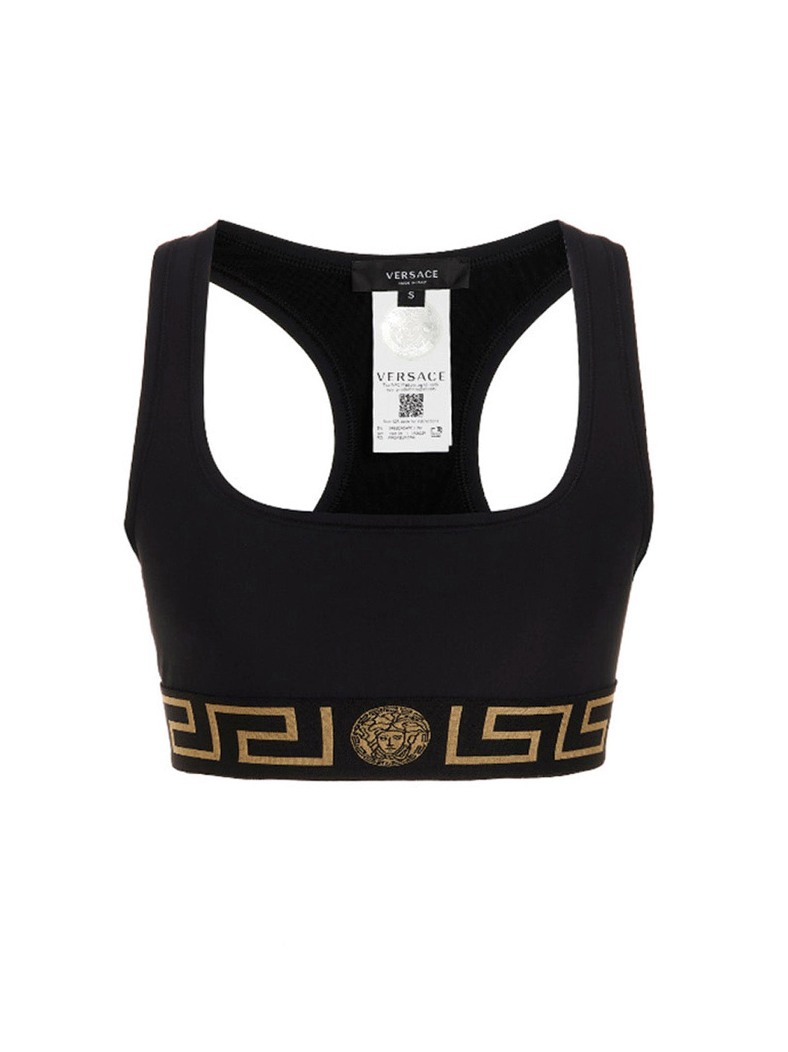 Versace Schwarzer Sport-BH aus Polyamid