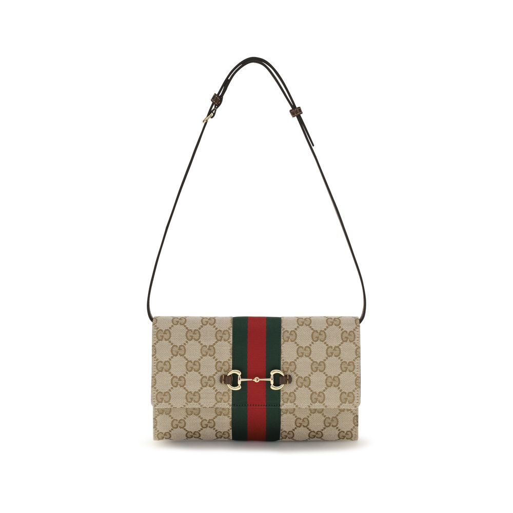 Gucci Braune Stoffgeldbörse