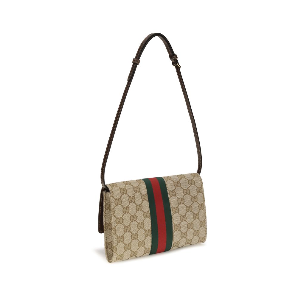 Gucci Braune Stoffgeldbörse