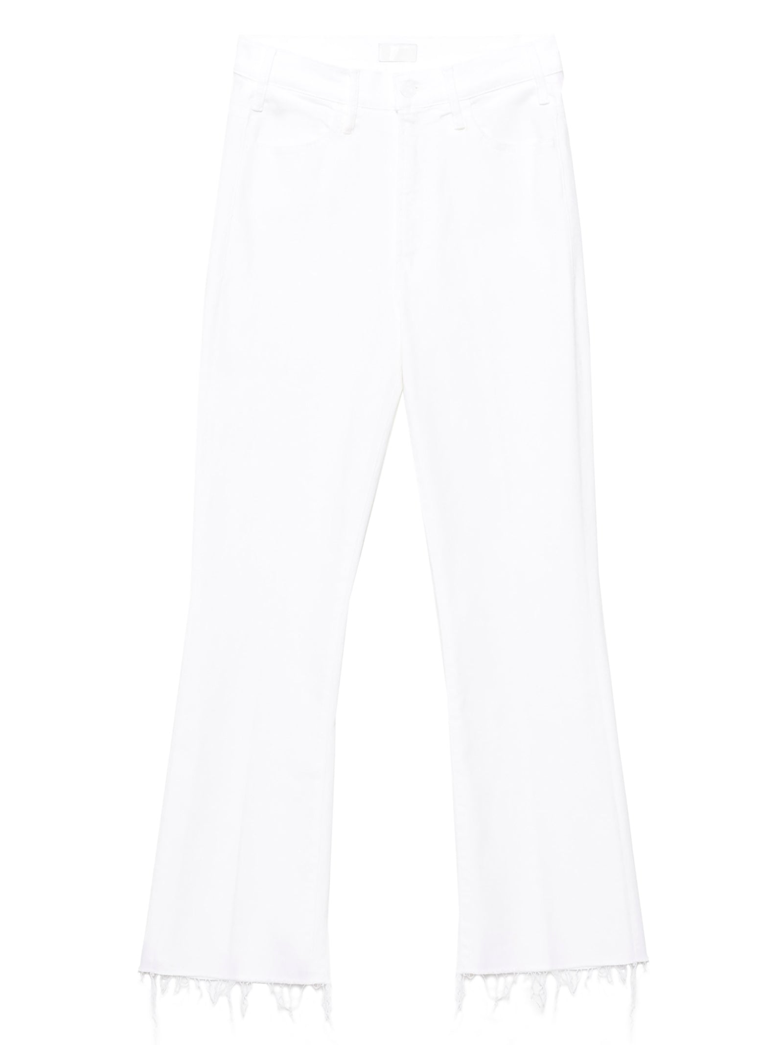 Mother Denim Weiße Baumwoll-Schlagjeans