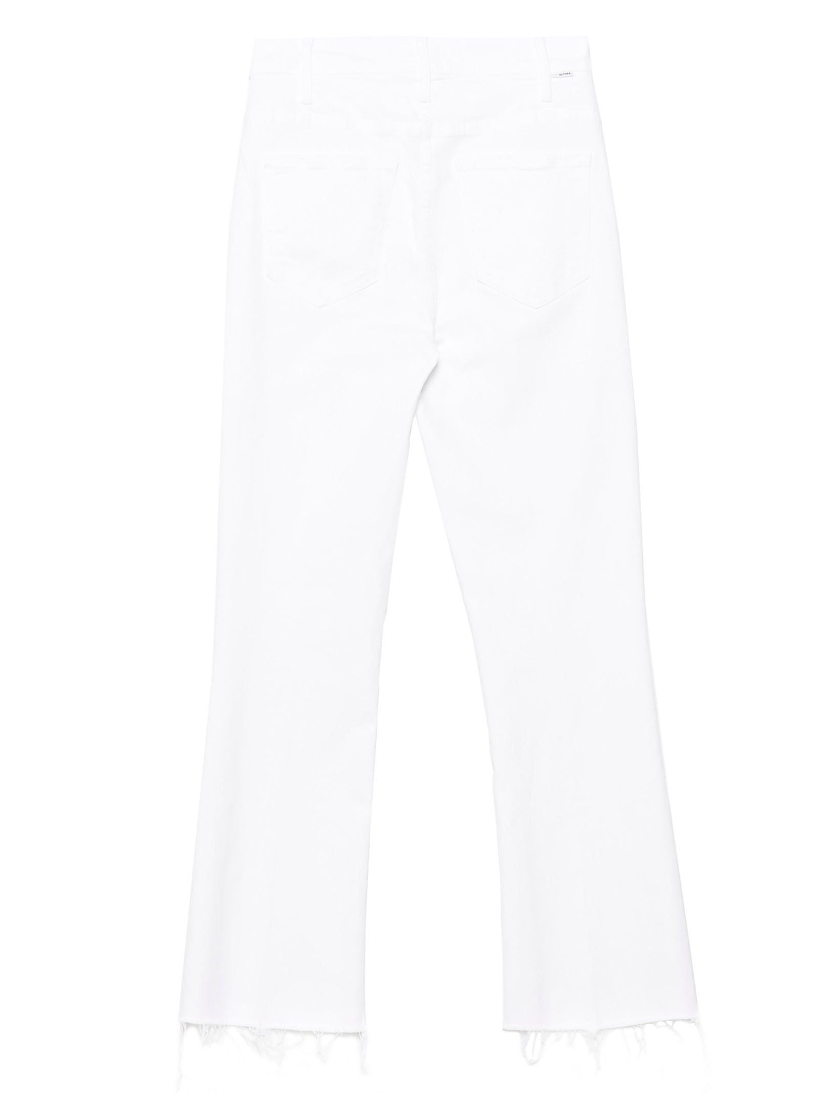 Mother Denim Weiße Baumwoll-Schlagjeans