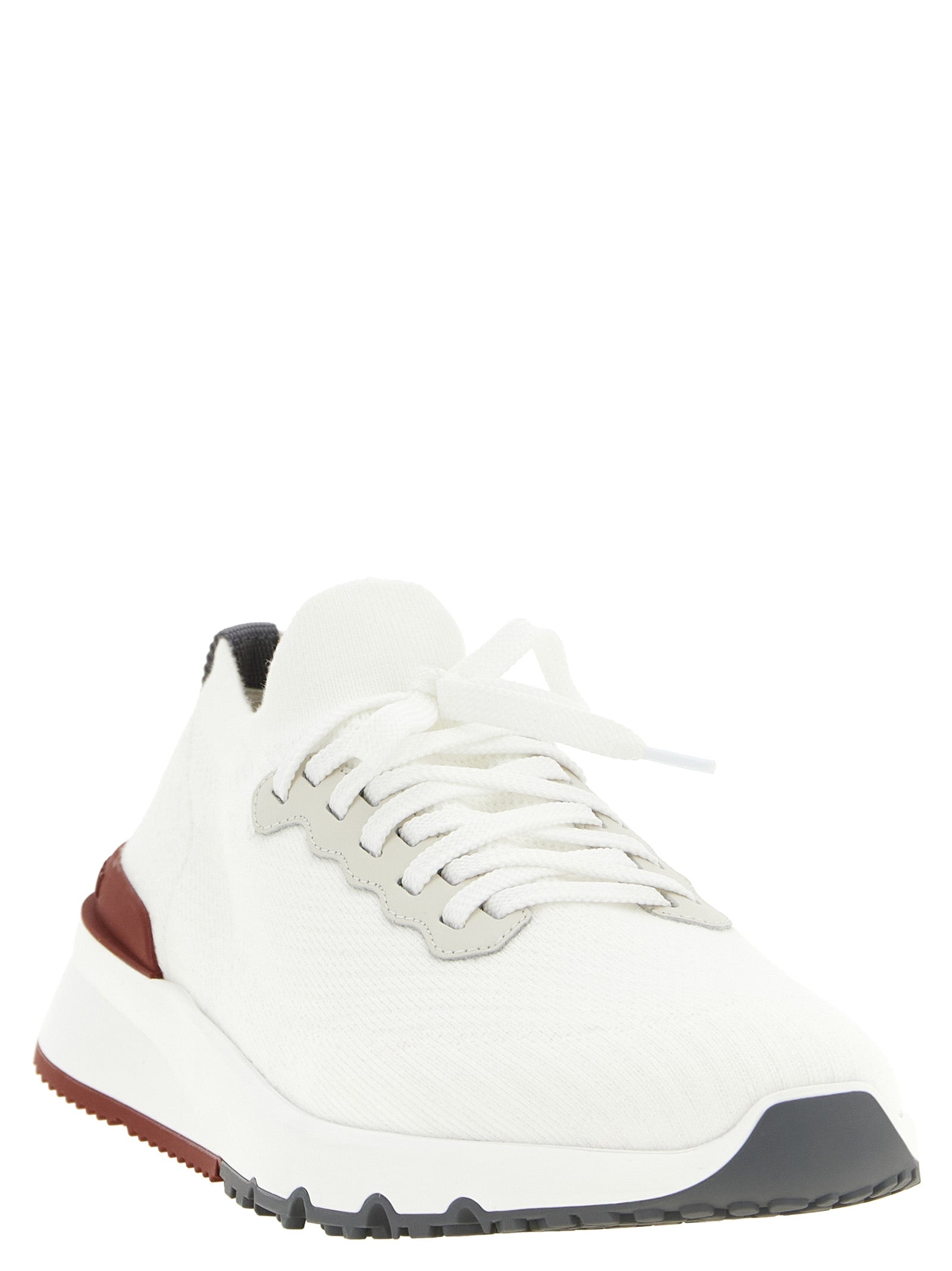 Brunello Cucinelli Weiße Sneaker aus Polyethylen