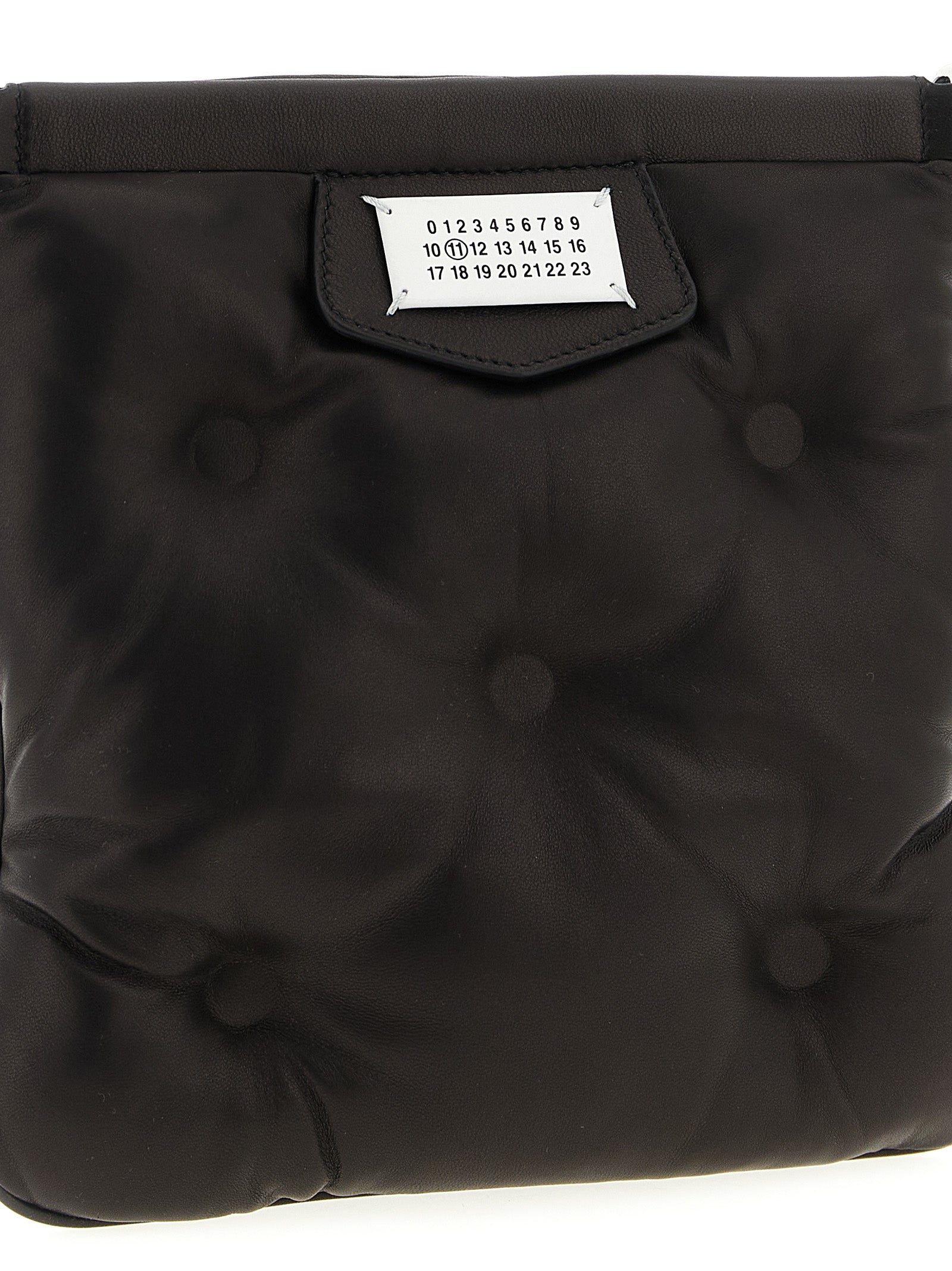 Maison Margiela Schwarze Lammleder Umhängetasche