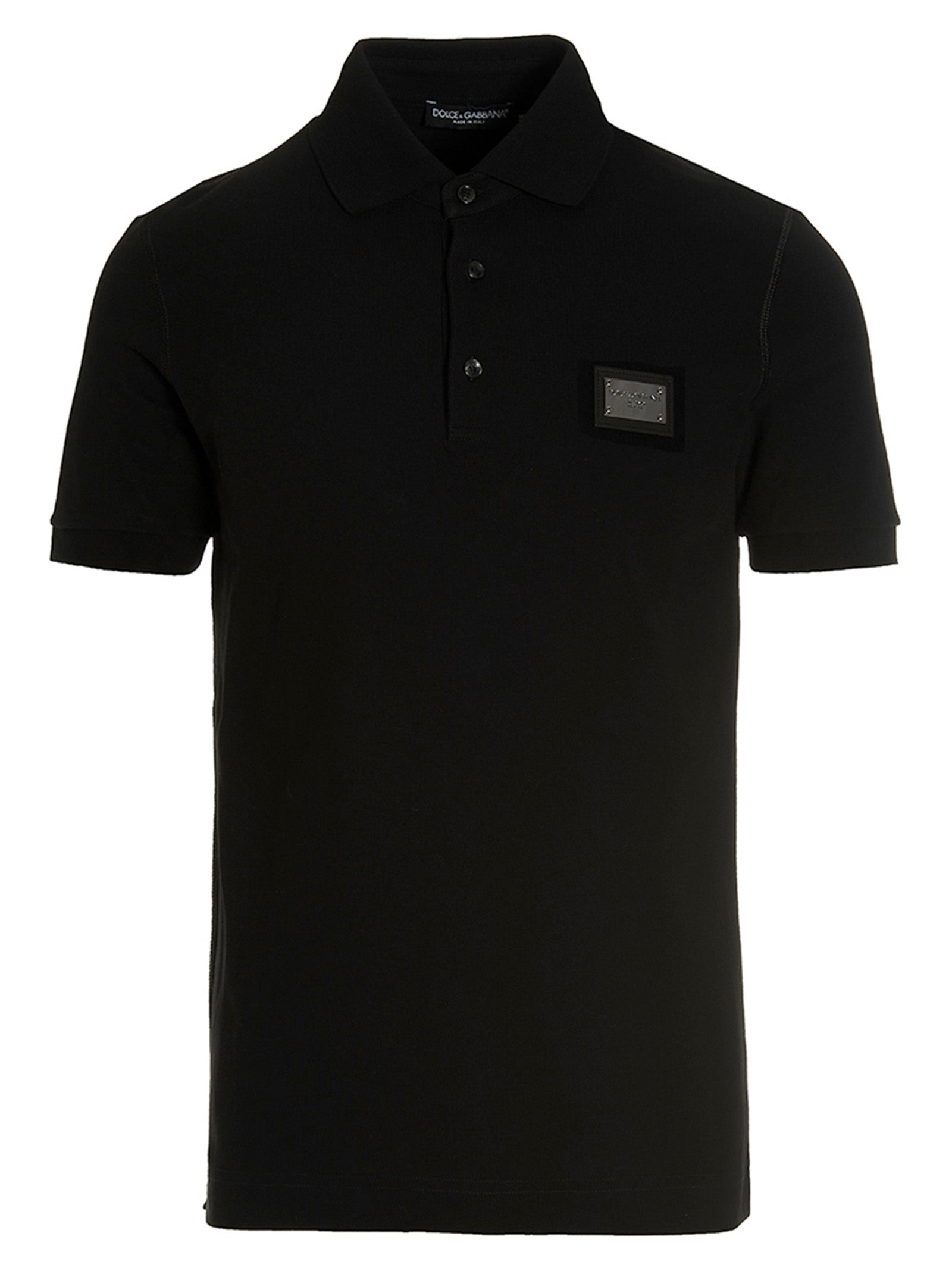 Dolce & Gabbana Schwarzes Baumwoll-Poloshirt