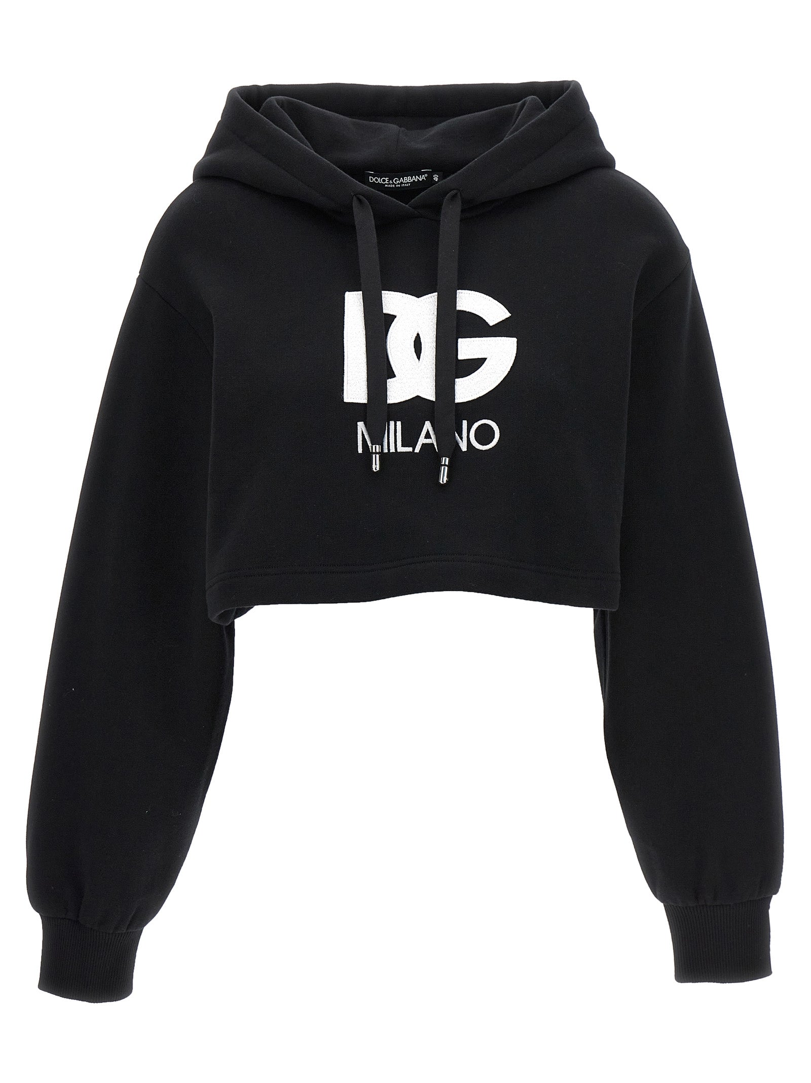 Dolce & Gabbana Schwarzer Baumwoll-Hoodie