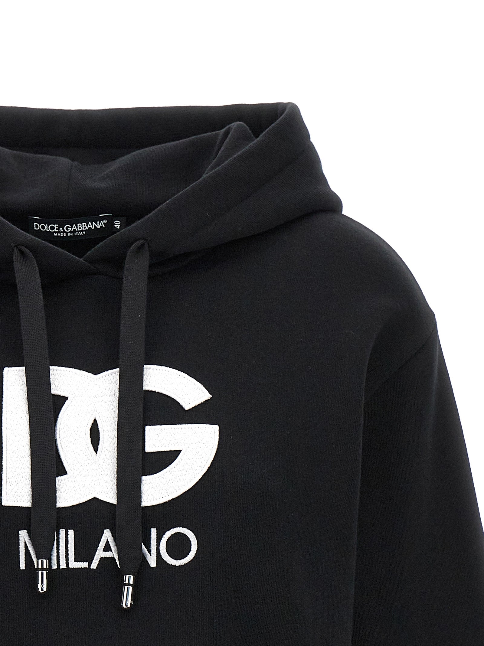 Dolce & Gabbana Schwarzer Baumwoll-Hoodie