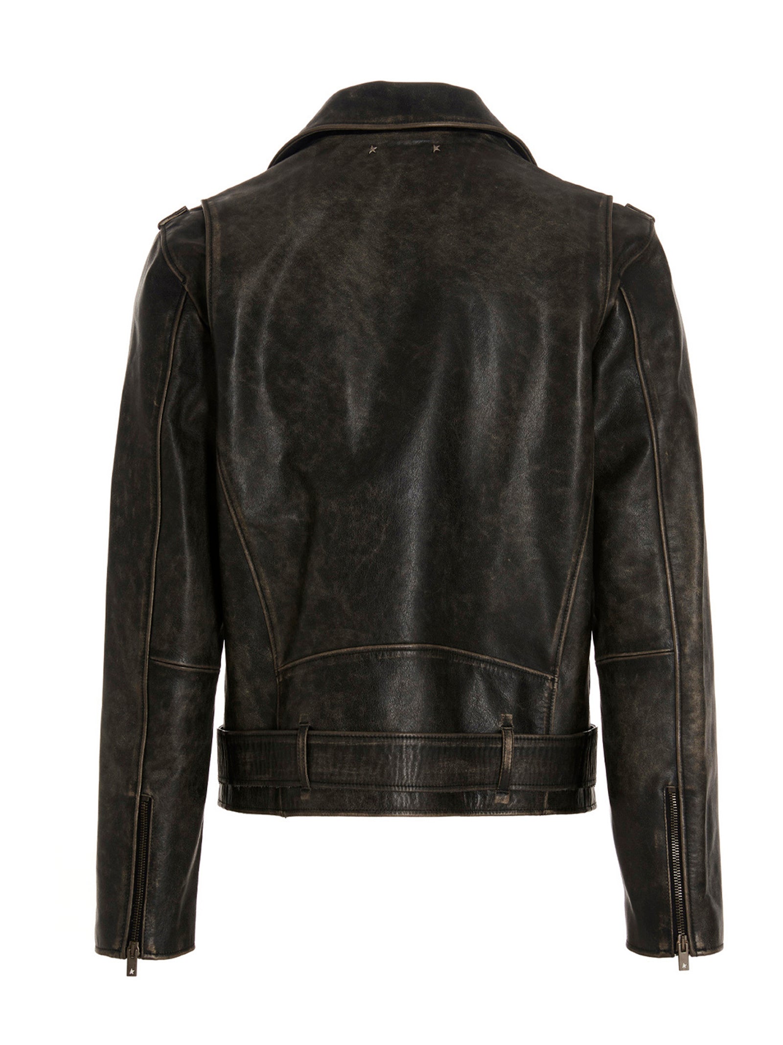 Golden Goose Schwarze Lederjacke aus Kalbsleder