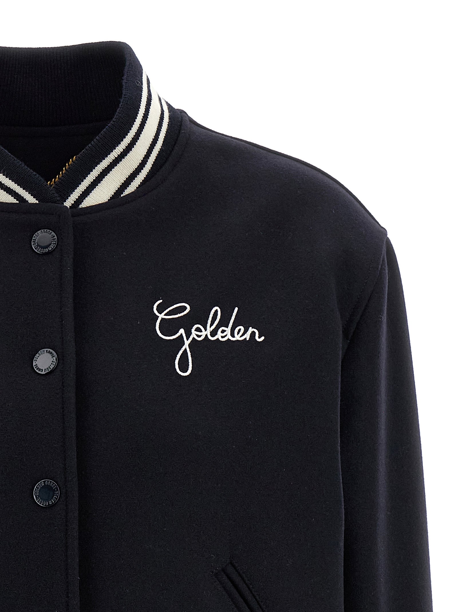 Golden Goose Blauer Bomber aus reiner Schurwolle