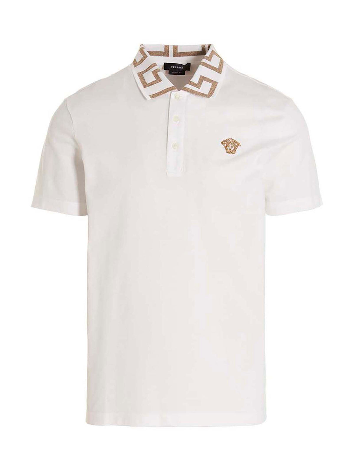 Versace Weißes Poloshirt aus Baumwolle