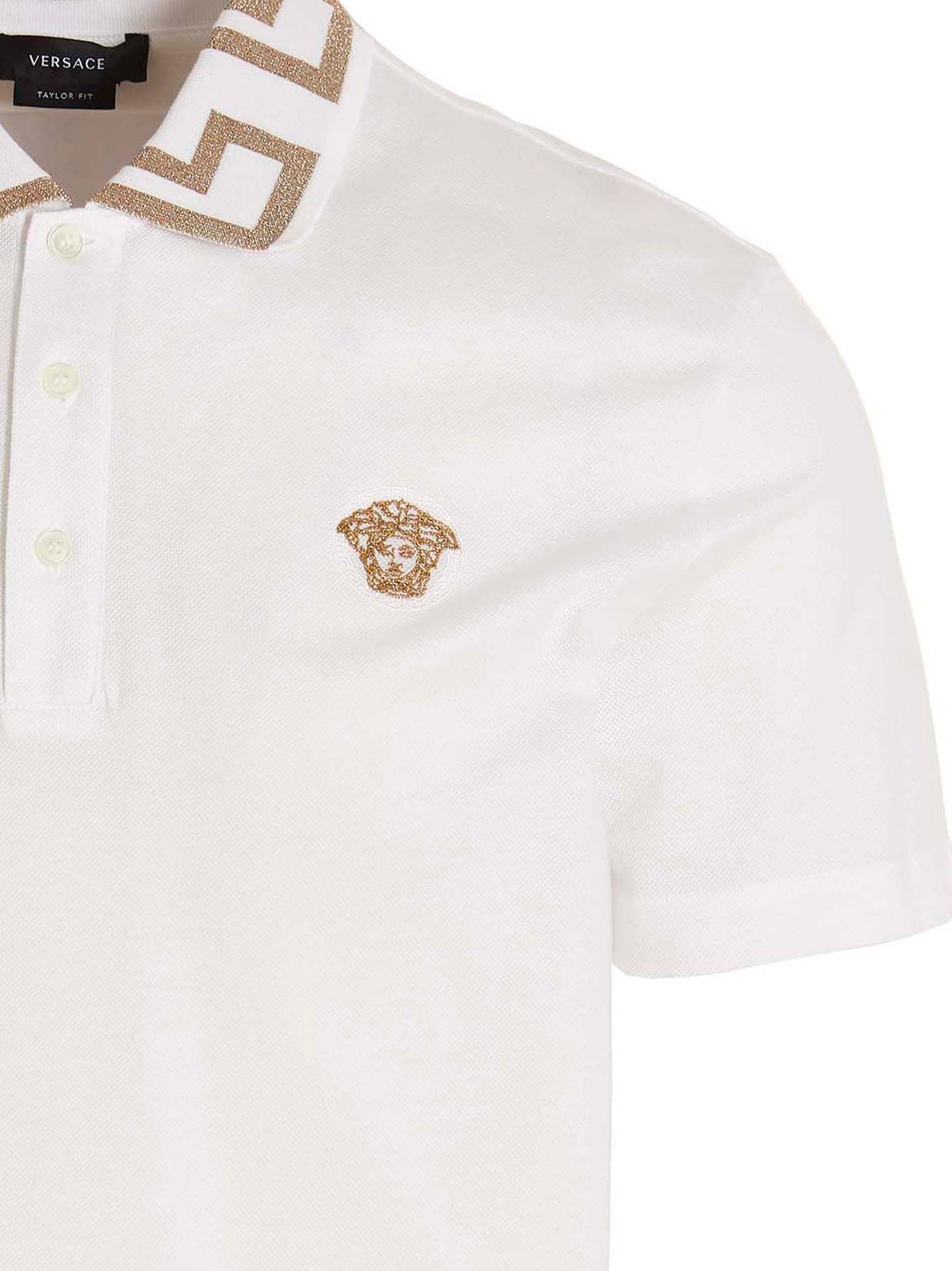 Versace Weißes Poloshirt aus Baumwolle