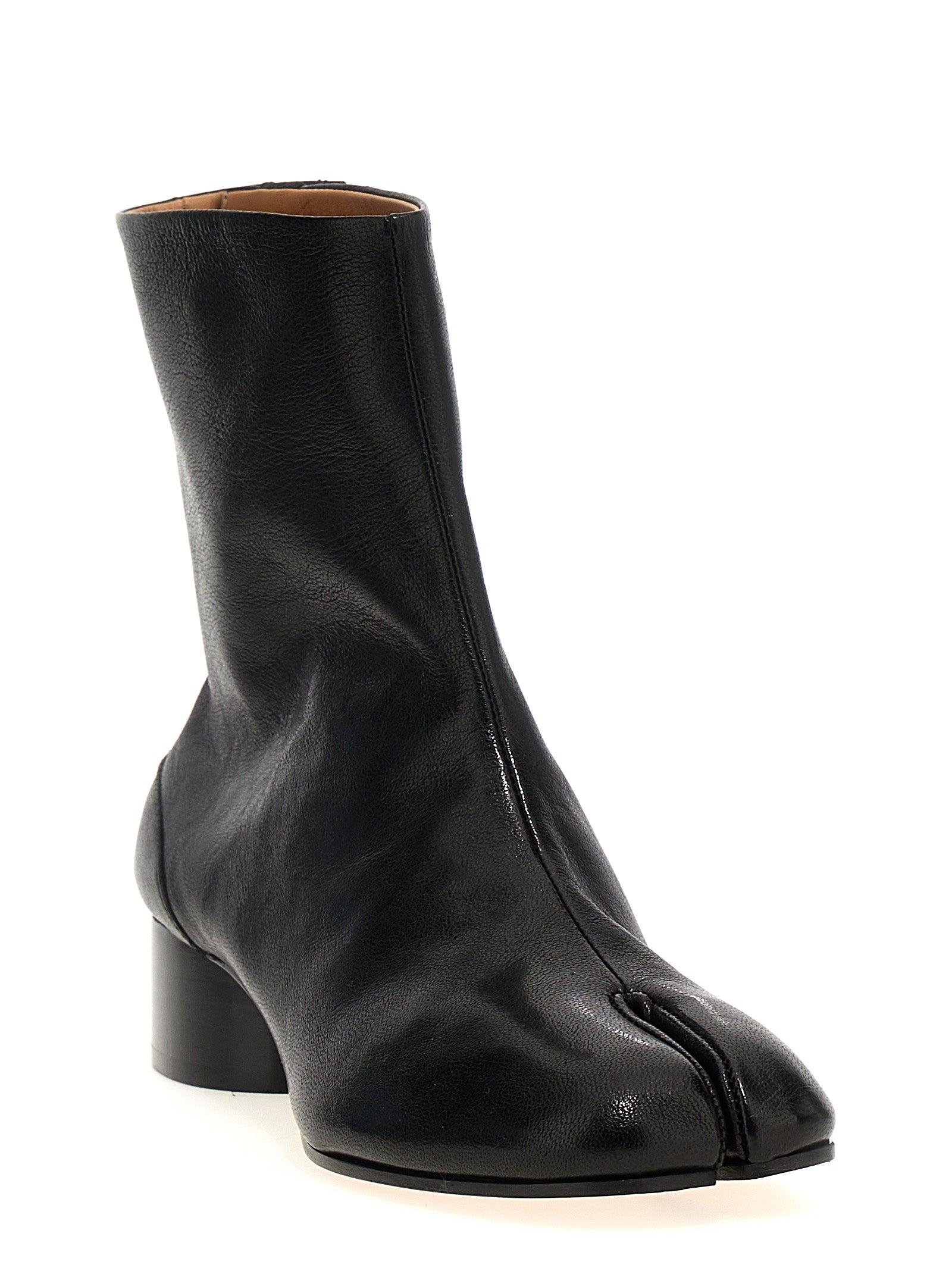 Maison Margiela Schwarze Stiefeletten aus Lammleder