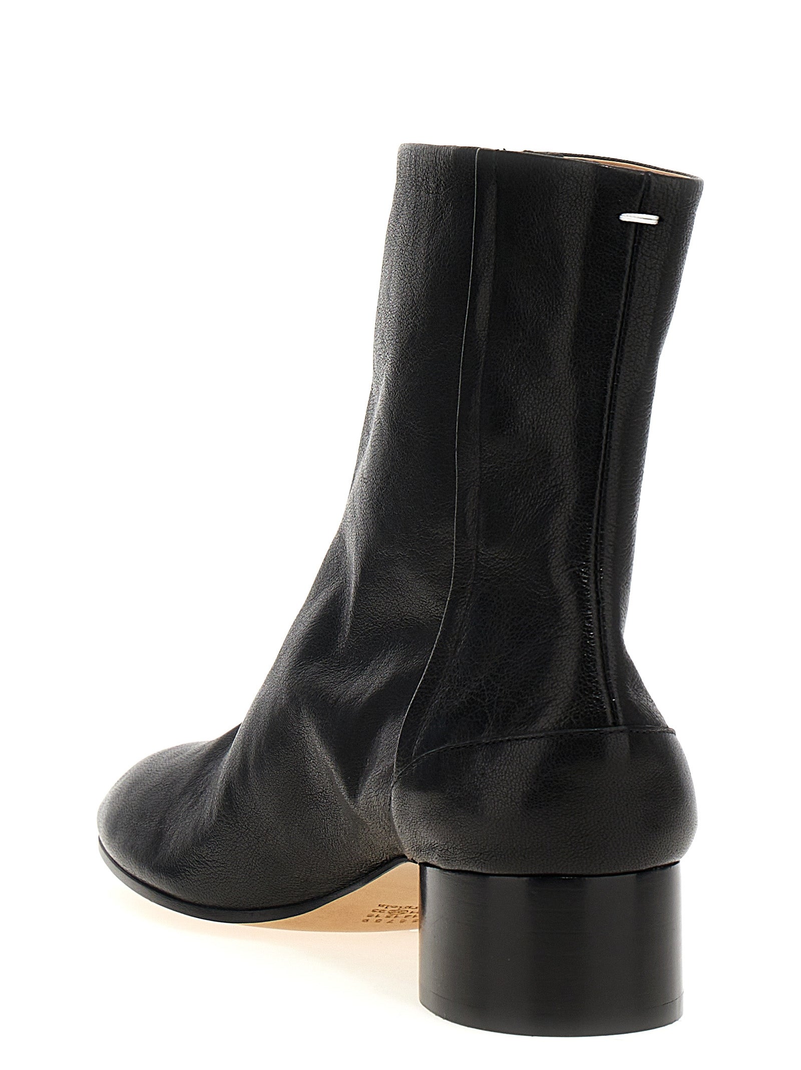 Maison Margiela Schwarze Stiefeletten aus Lammleder