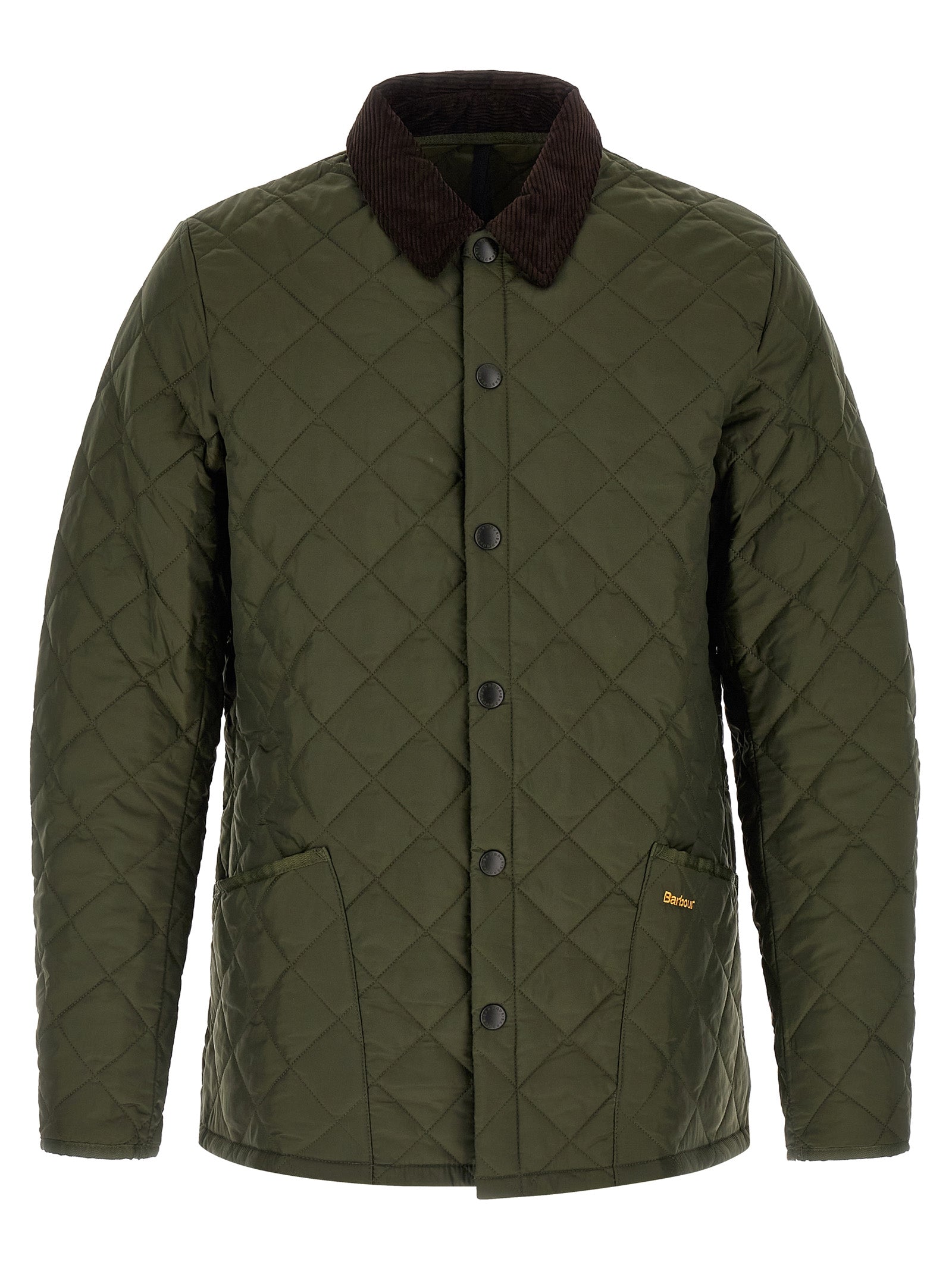 Barbour Zweifarbige Polyamid-Steppjacke in voller Länge
