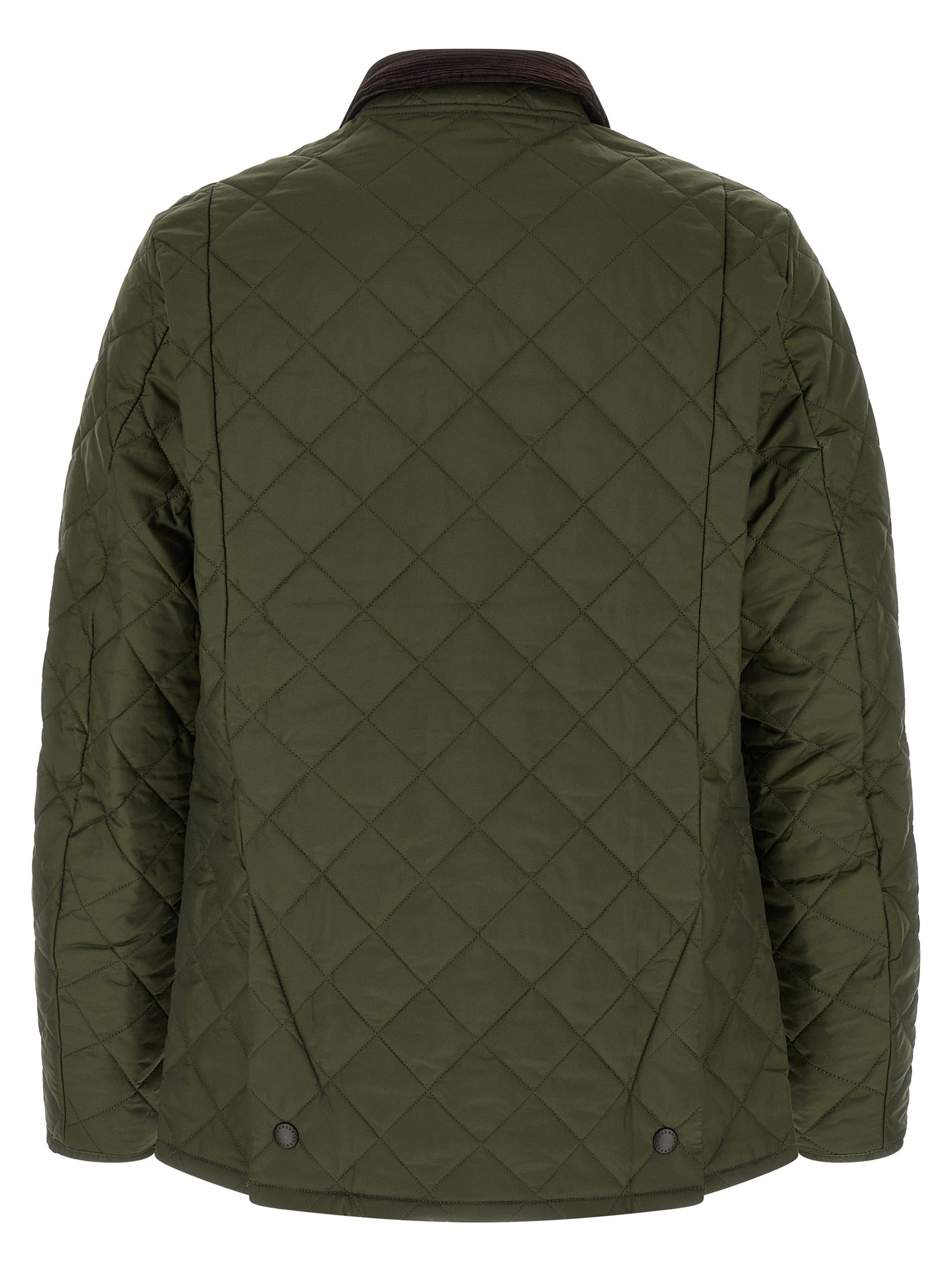 Barbour Zweifarbige Polyamid-Steppjacke in voller Länge