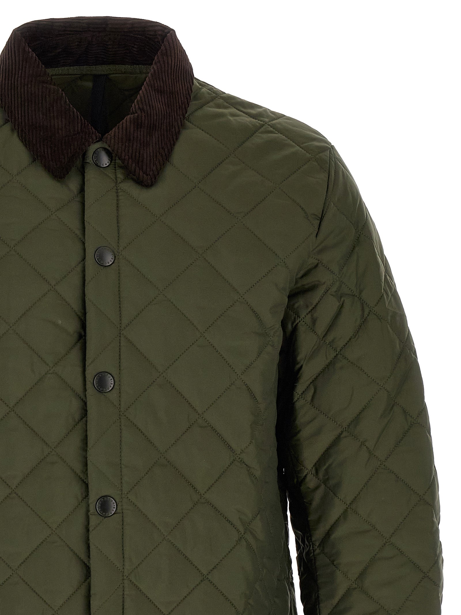 Barbour Zweifarbige Polyamid-Steppjacke in voller Länge