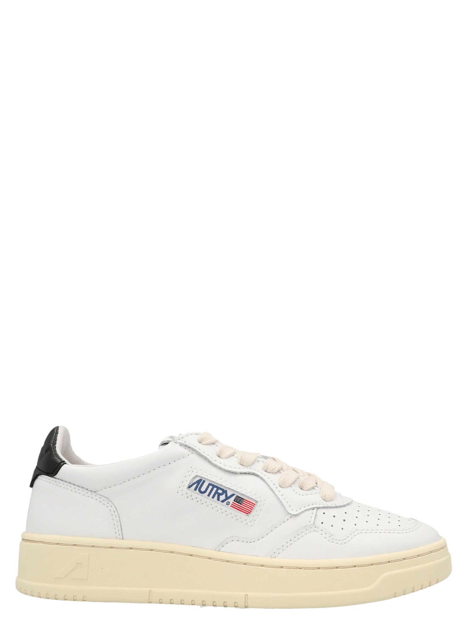 Autry Zweifarbige Low-Top-Sneaker aus Rindsleder