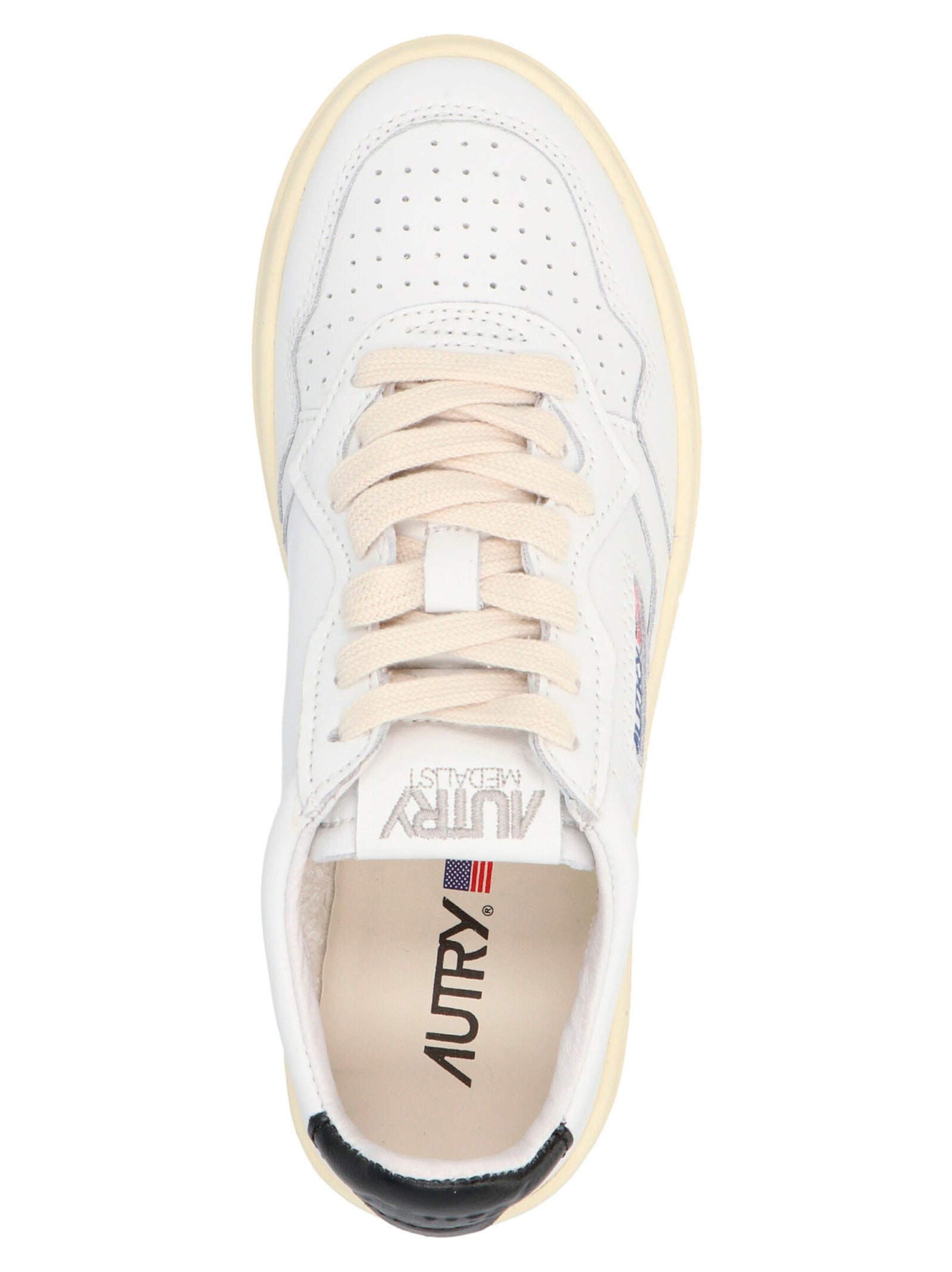 Autry Zweifarbige Low-Top-Sneaker aus Rindsleder