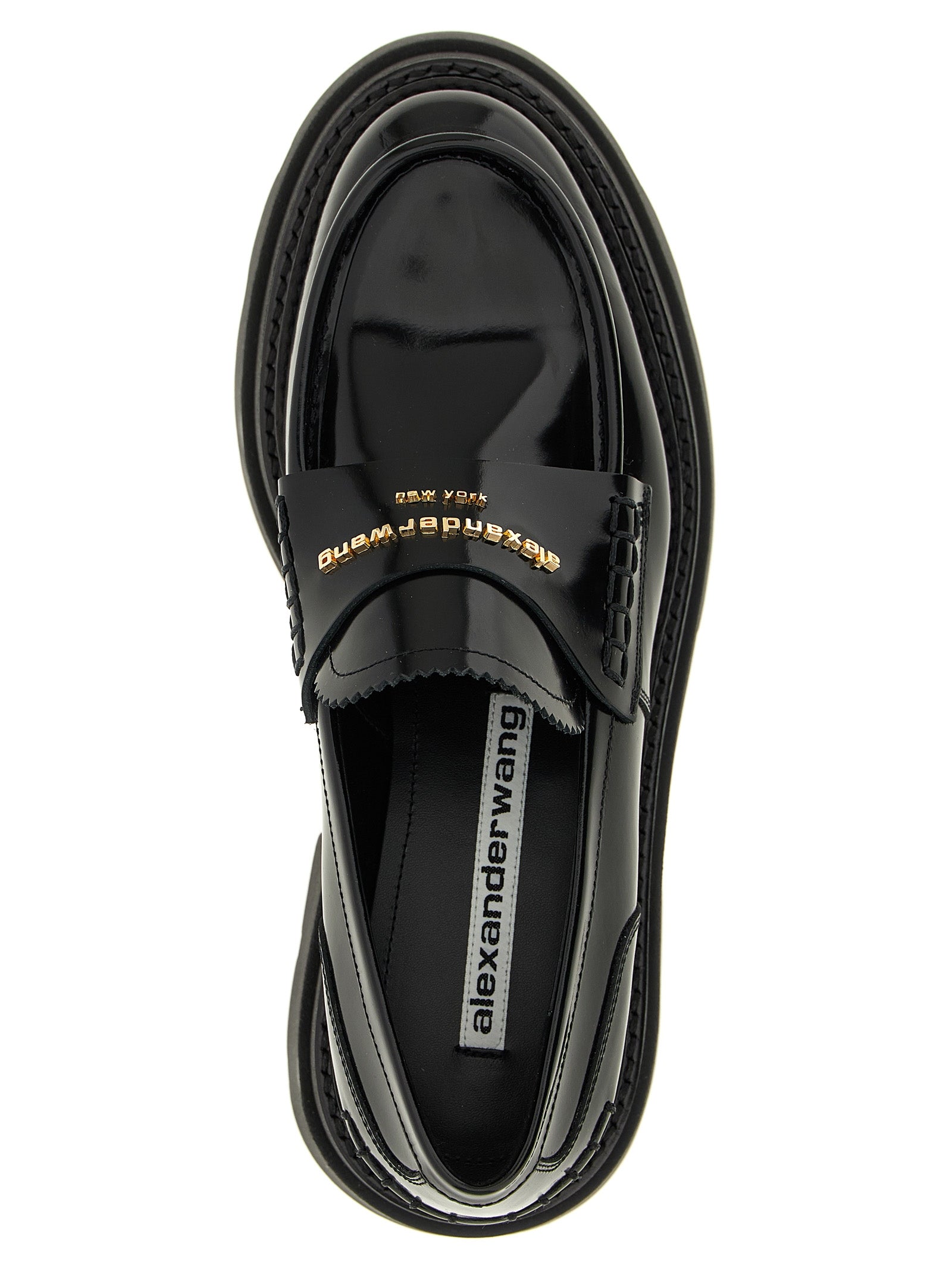 Alexander Wang Schwarze Plateau-Loafer aus Rindsleder