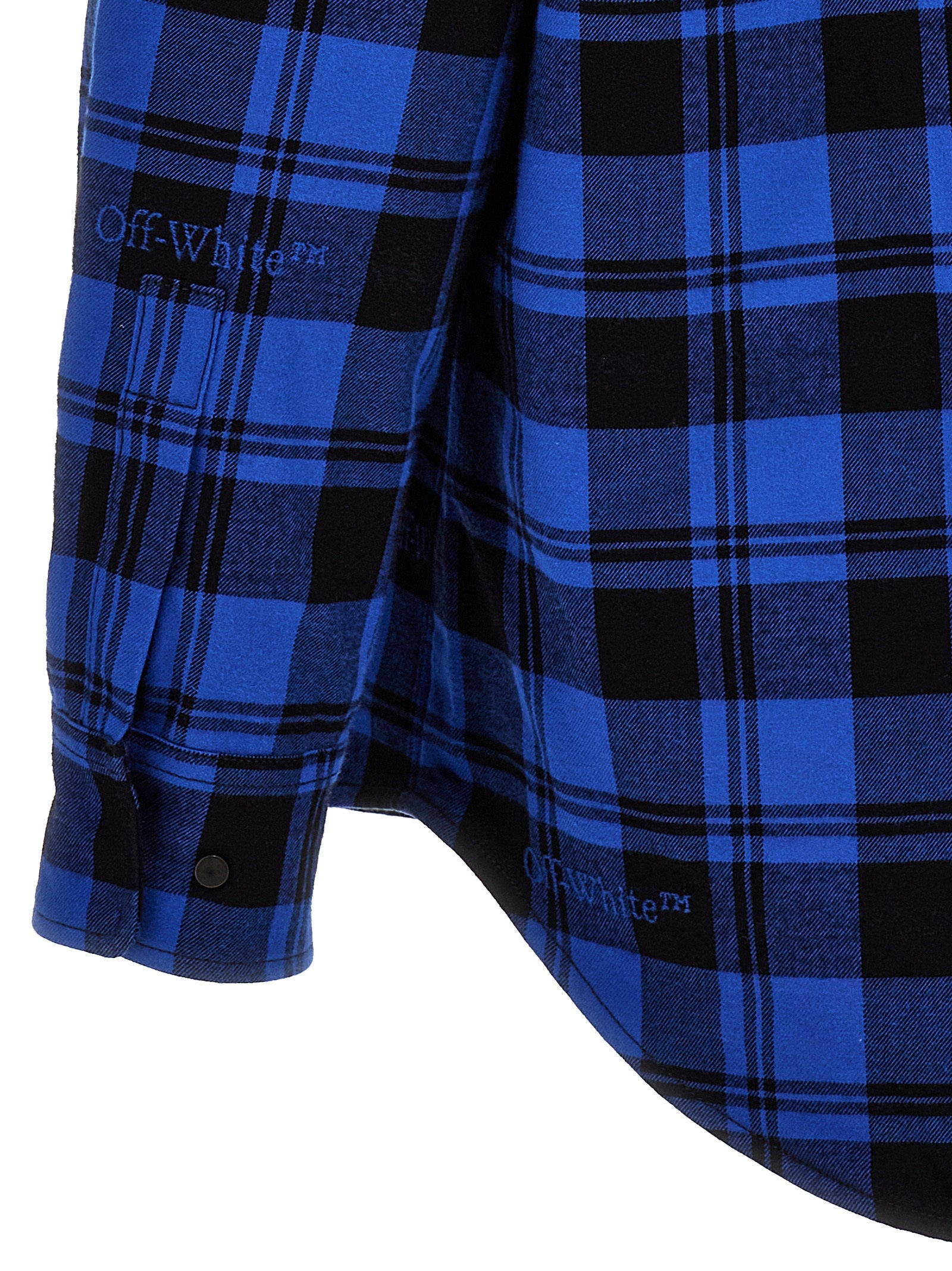 Off-White Blaues Baumwollhemd