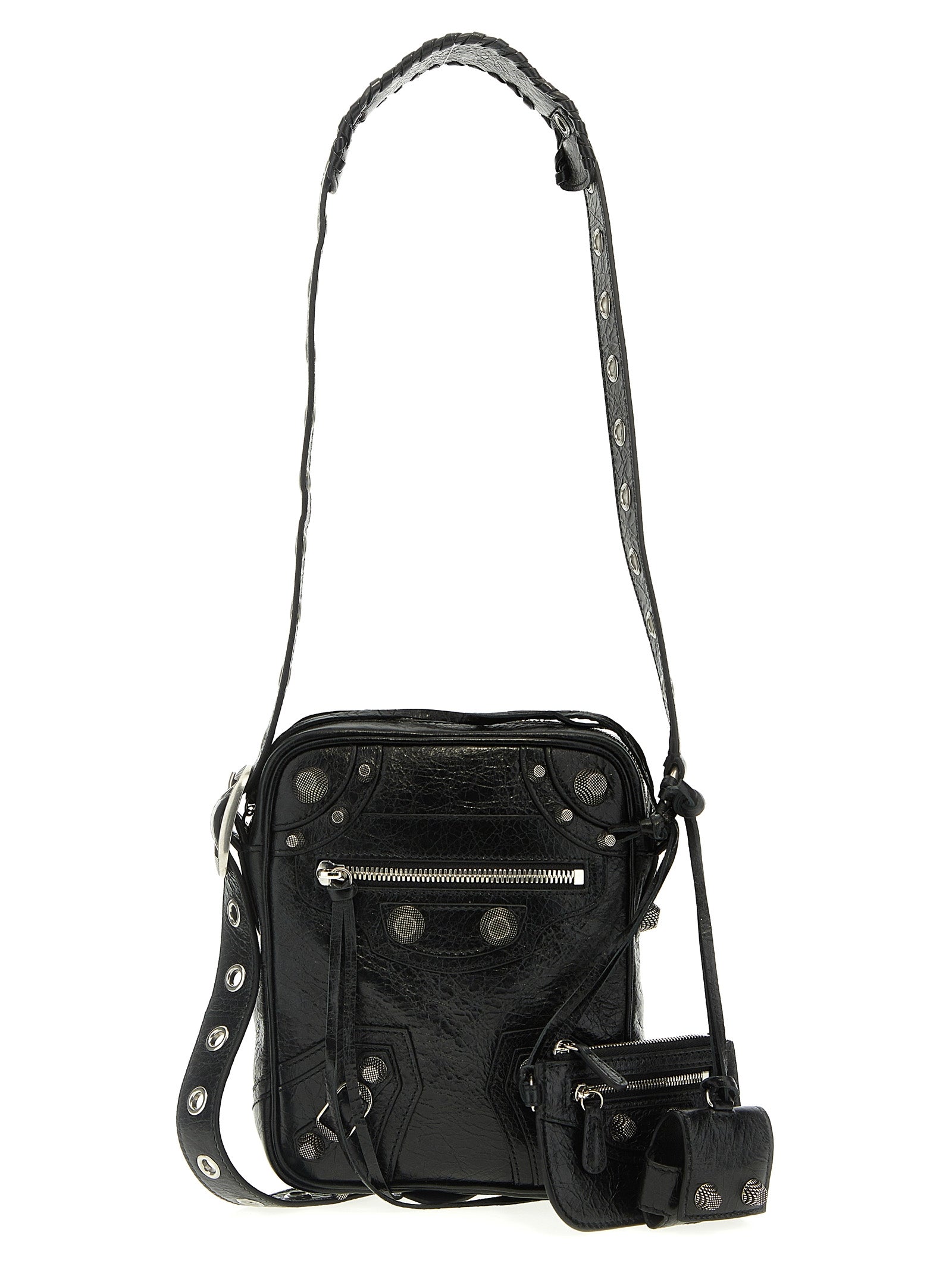 Balenciaga Schwarze Umhängetasche aus Lammleder