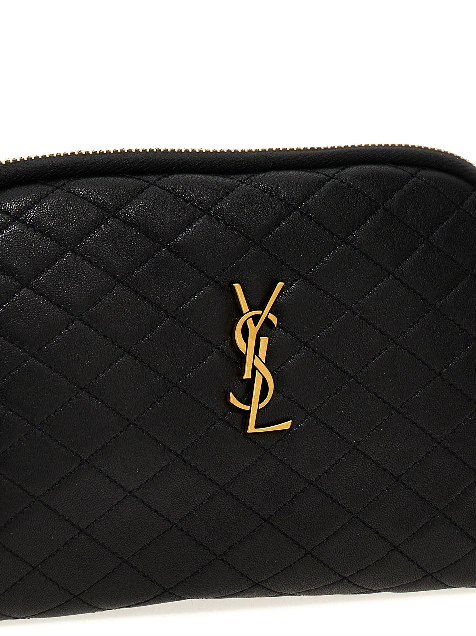 Saint Laurent Schwarze Umhängetasche aus Lammleder