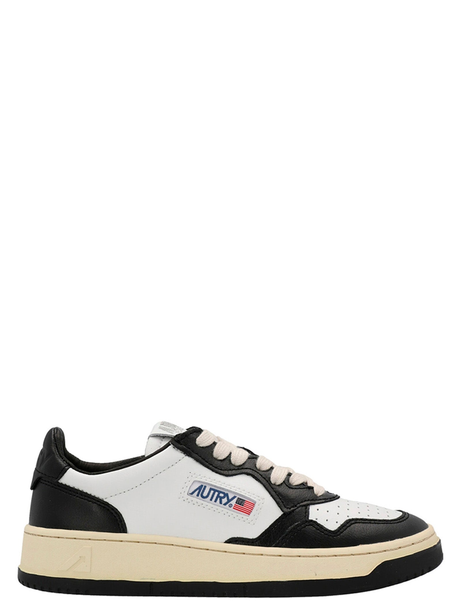 Autry Zweifarbige Low-Top-Sneaker aus Rindsleder