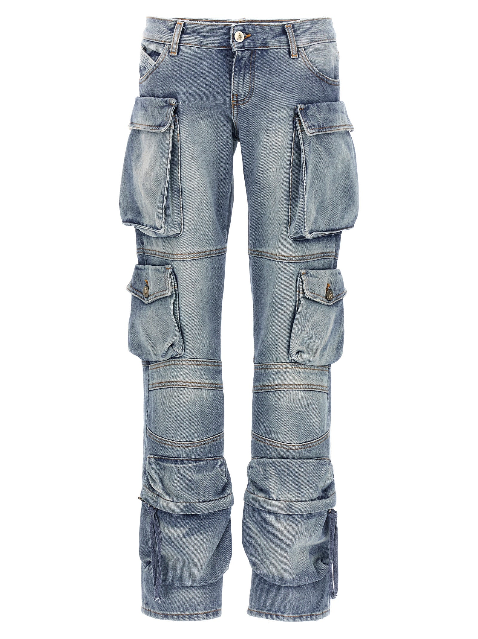 The Attico Blaue Baumwolljeans Denim