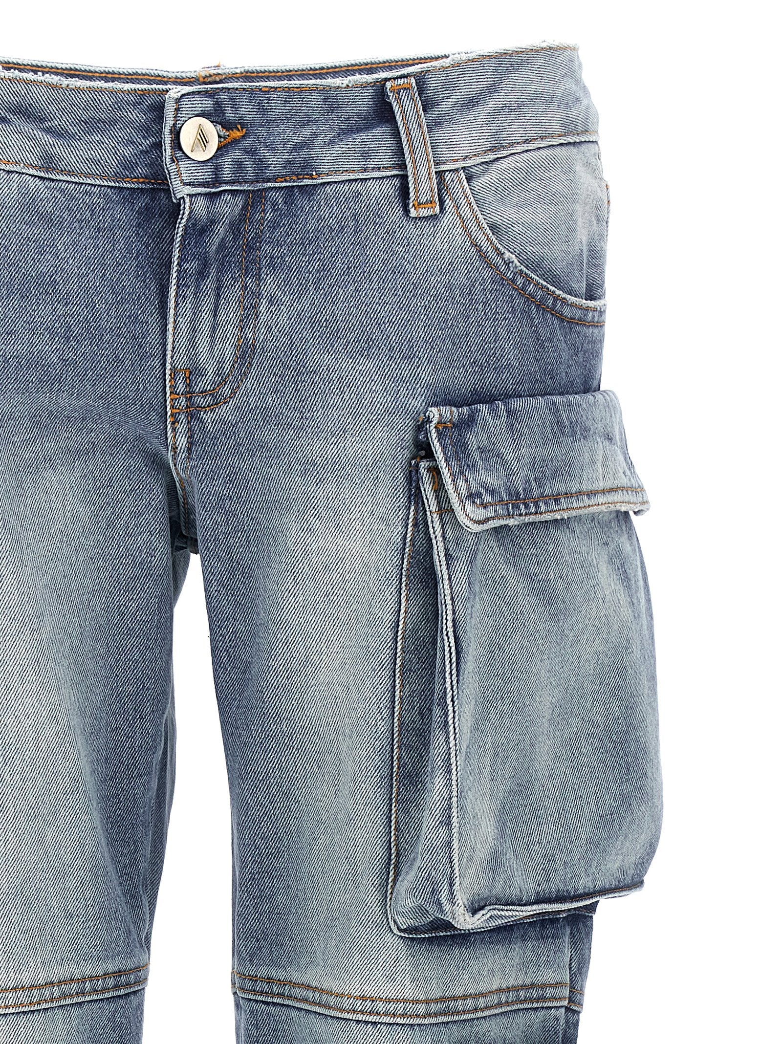 The Attico Blaue Baumwolljeans Denim