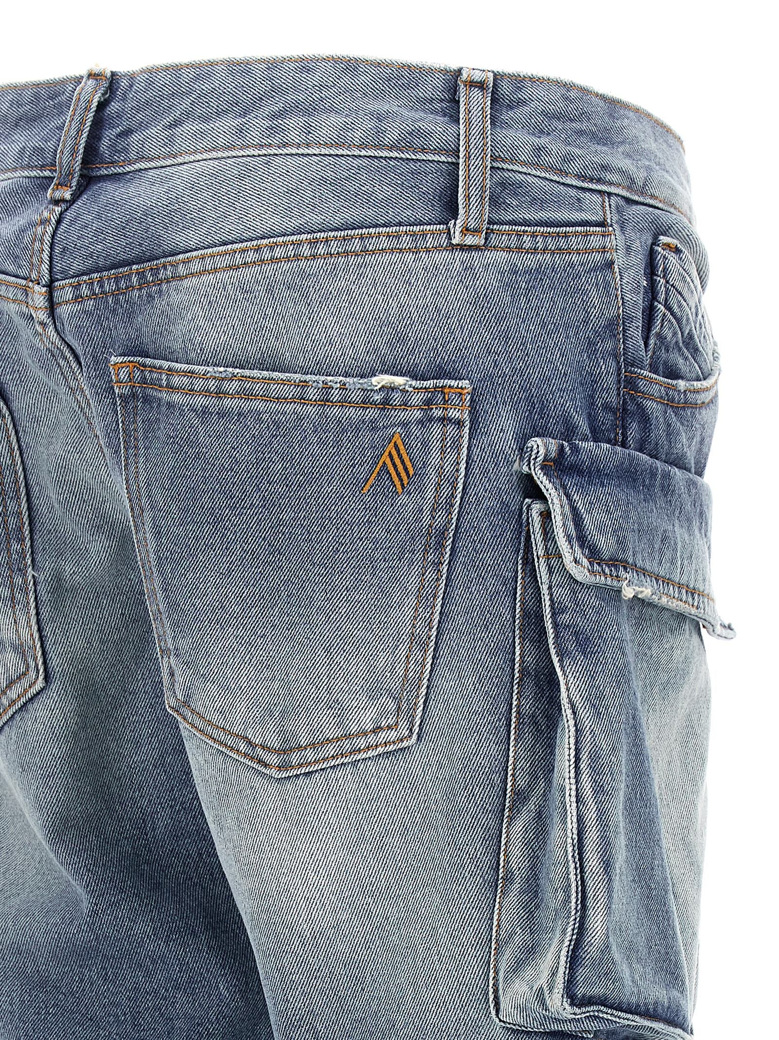 The Attico Blaue Baumwolljeans Denim