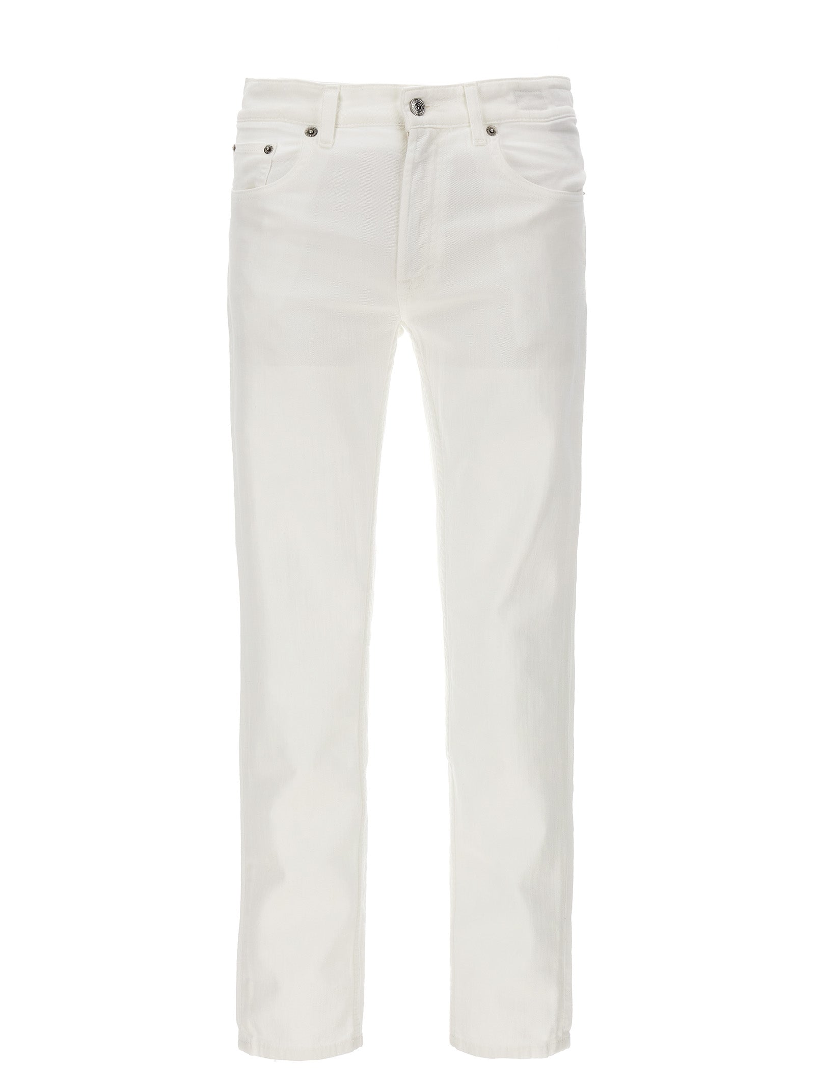 Department 5 Weiße Baumwolljeans im geraden Schnitt