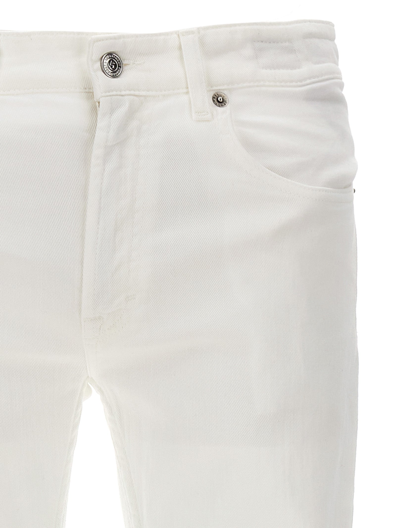 Department 5 Weiße Baumwolljeans im geraden Schnitt
