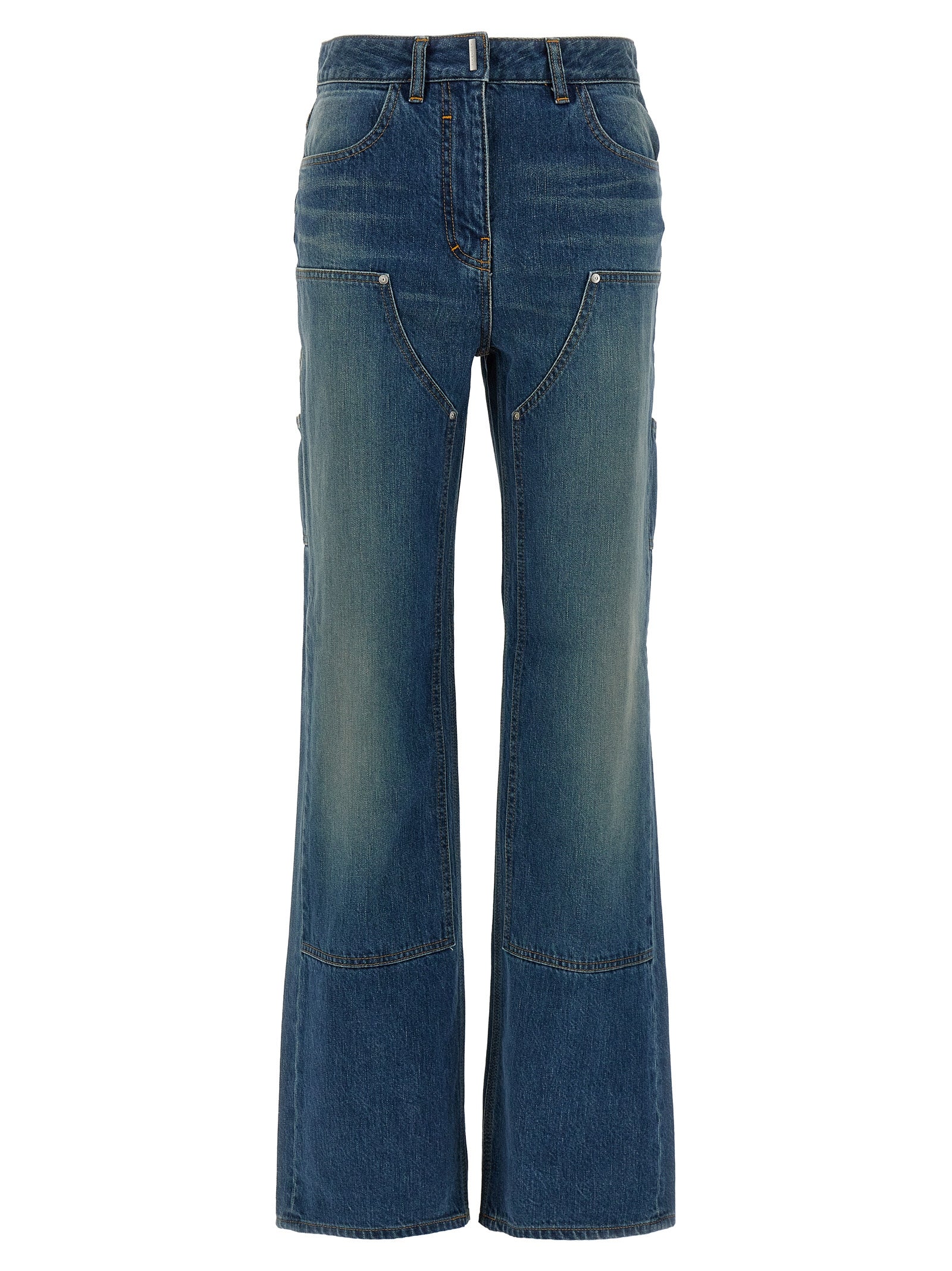 Givenchy Blaue Baumwoll-Jeans mit ausgestelltem Bein