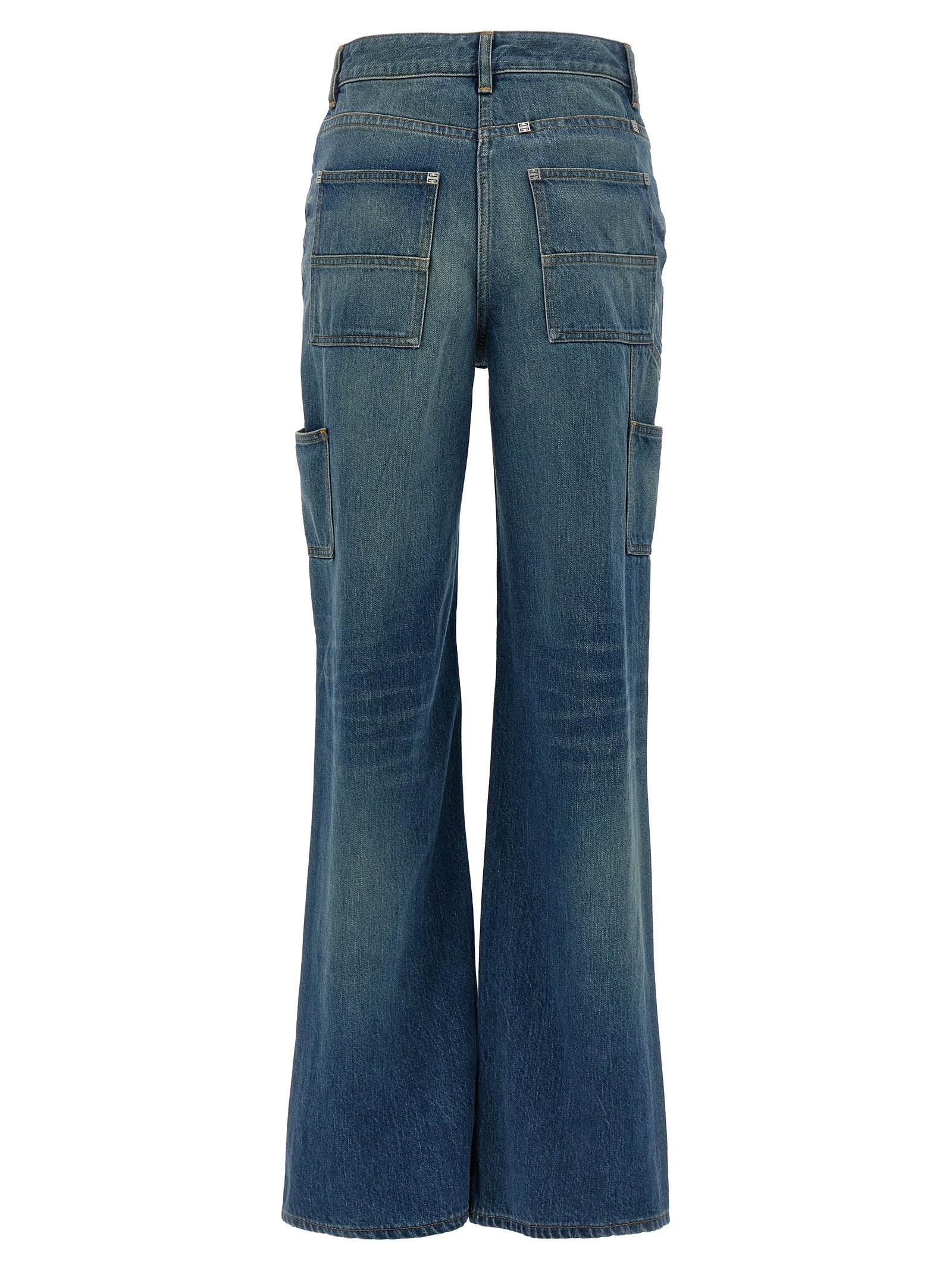 Givenchy Blaue Baumwoll-Jeans mit ausgestelltem Bein