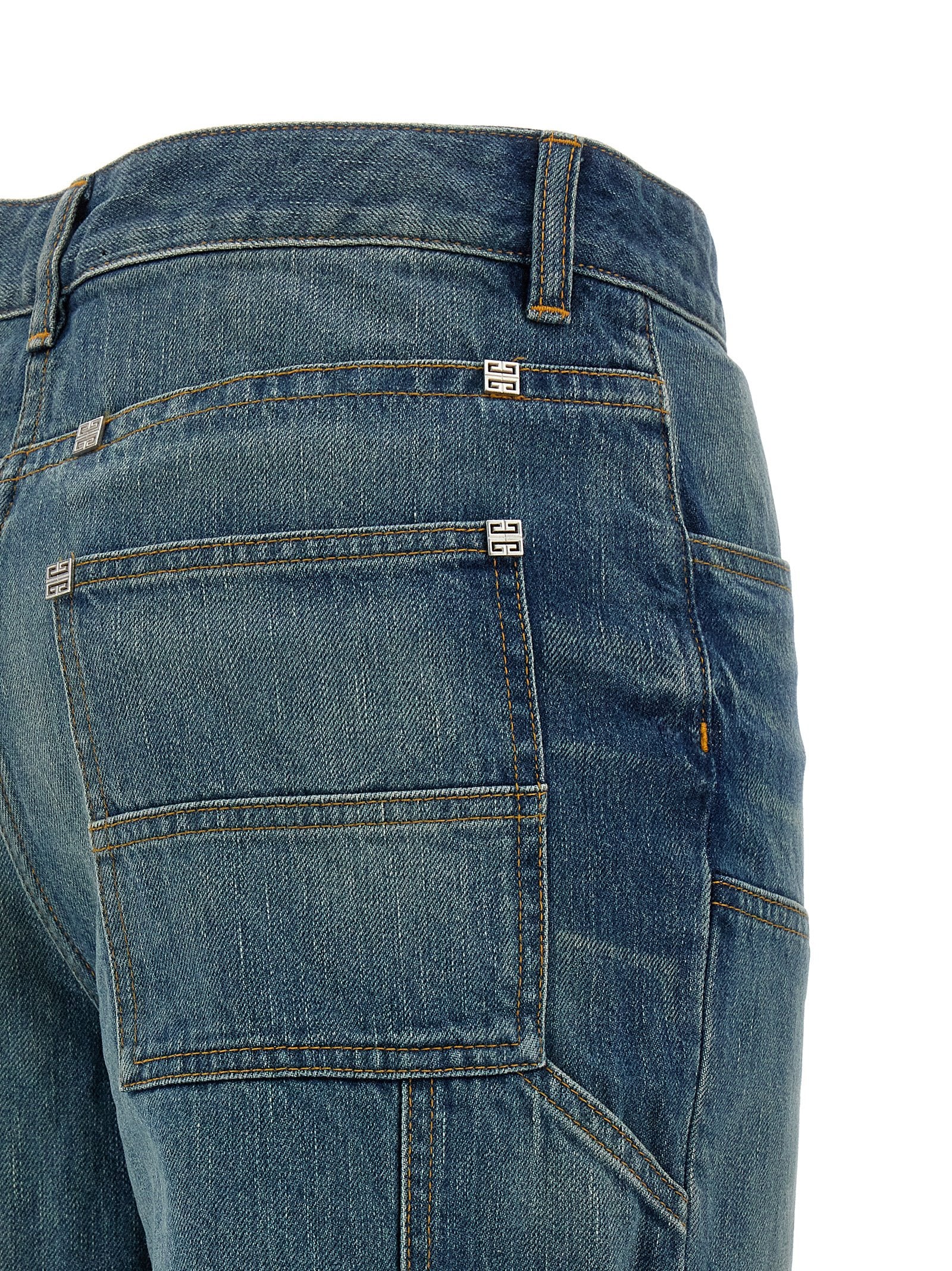 Givenchy Blaue Baumwoll-Jeans mit ausgestelltem Bein