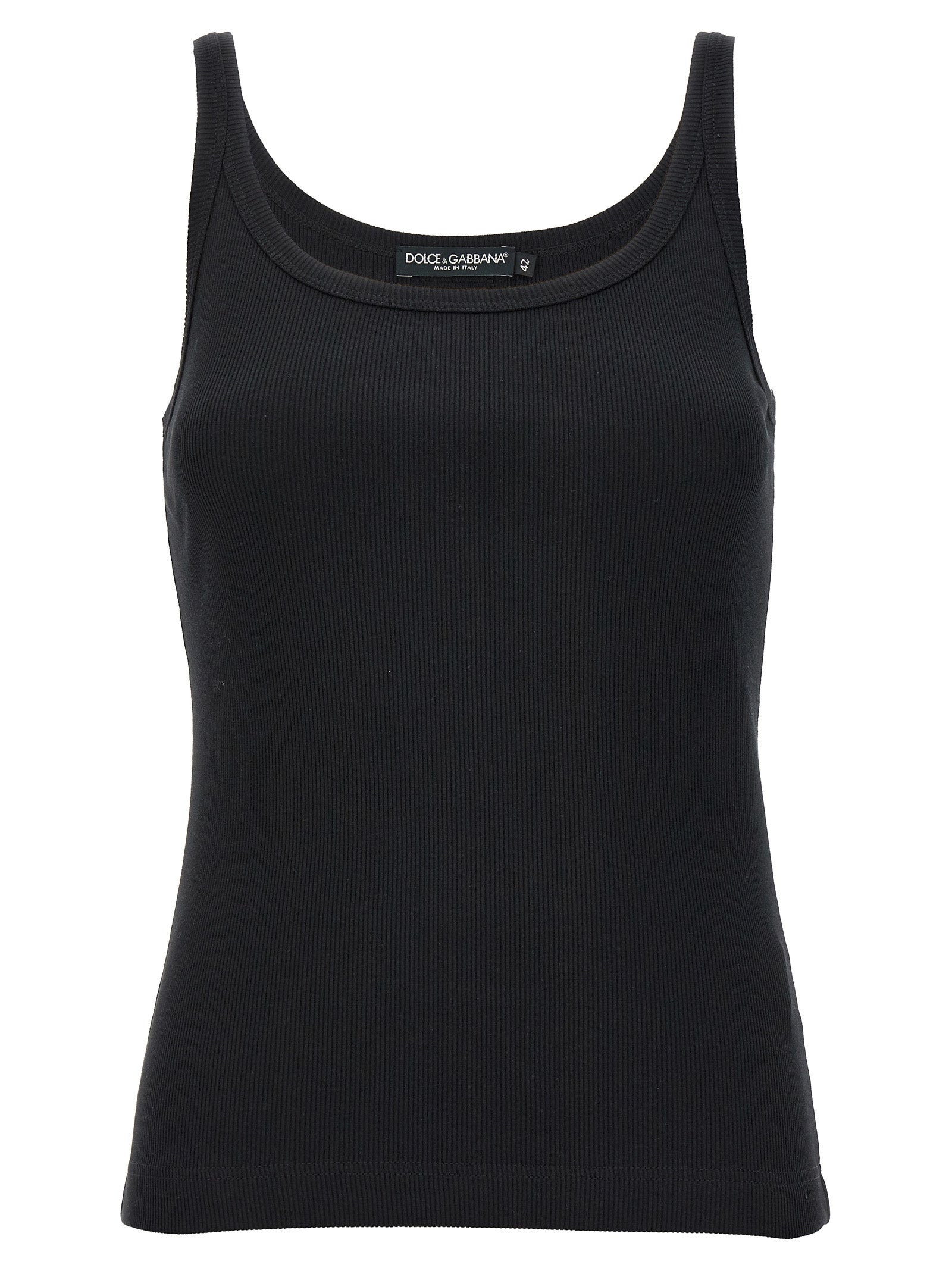 Dolce & Gabbana Schwarze Baumwoll-Tanktops