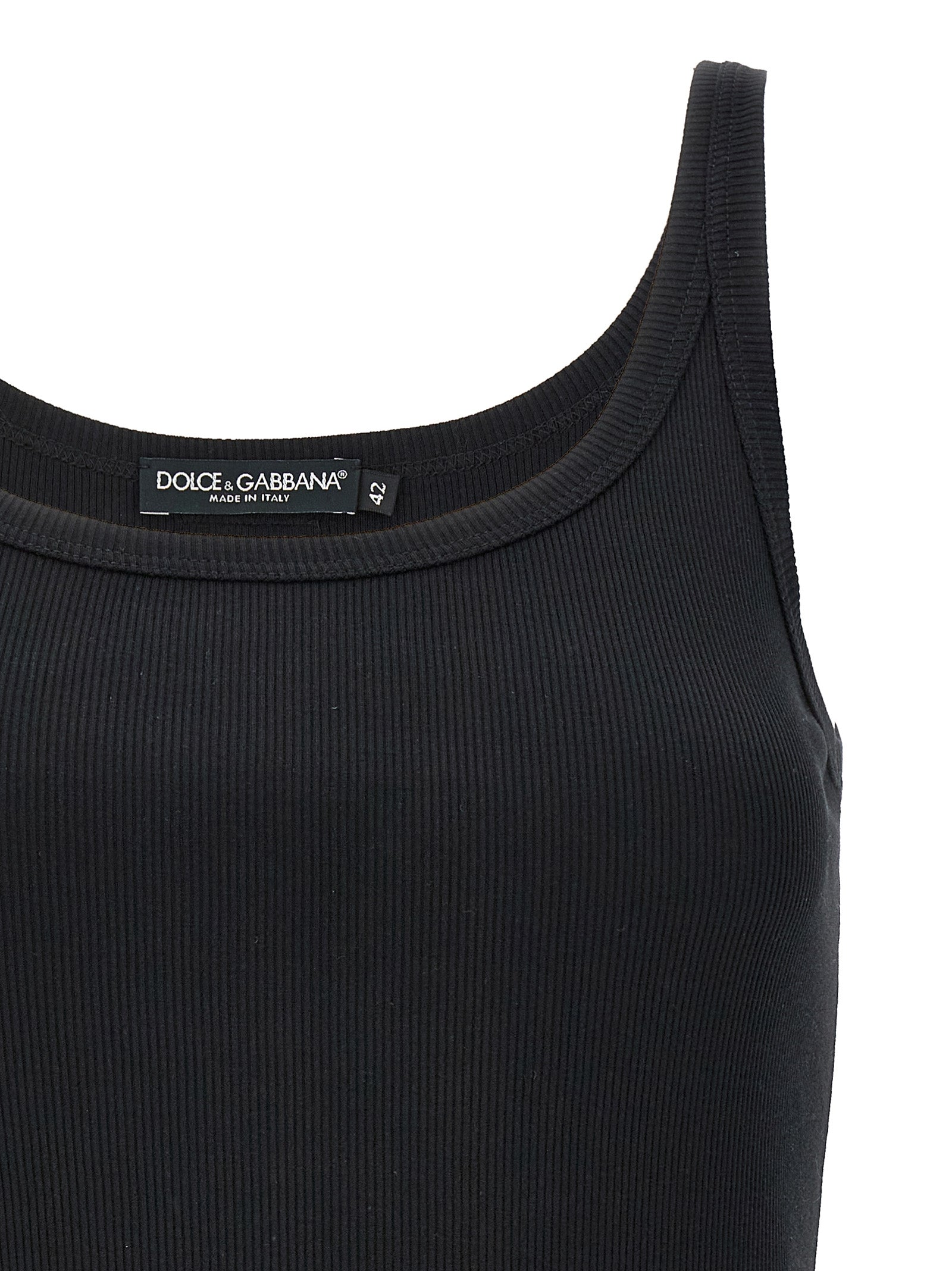 Dolce & Gabbana Schwarze Baumwoll-Tanktops