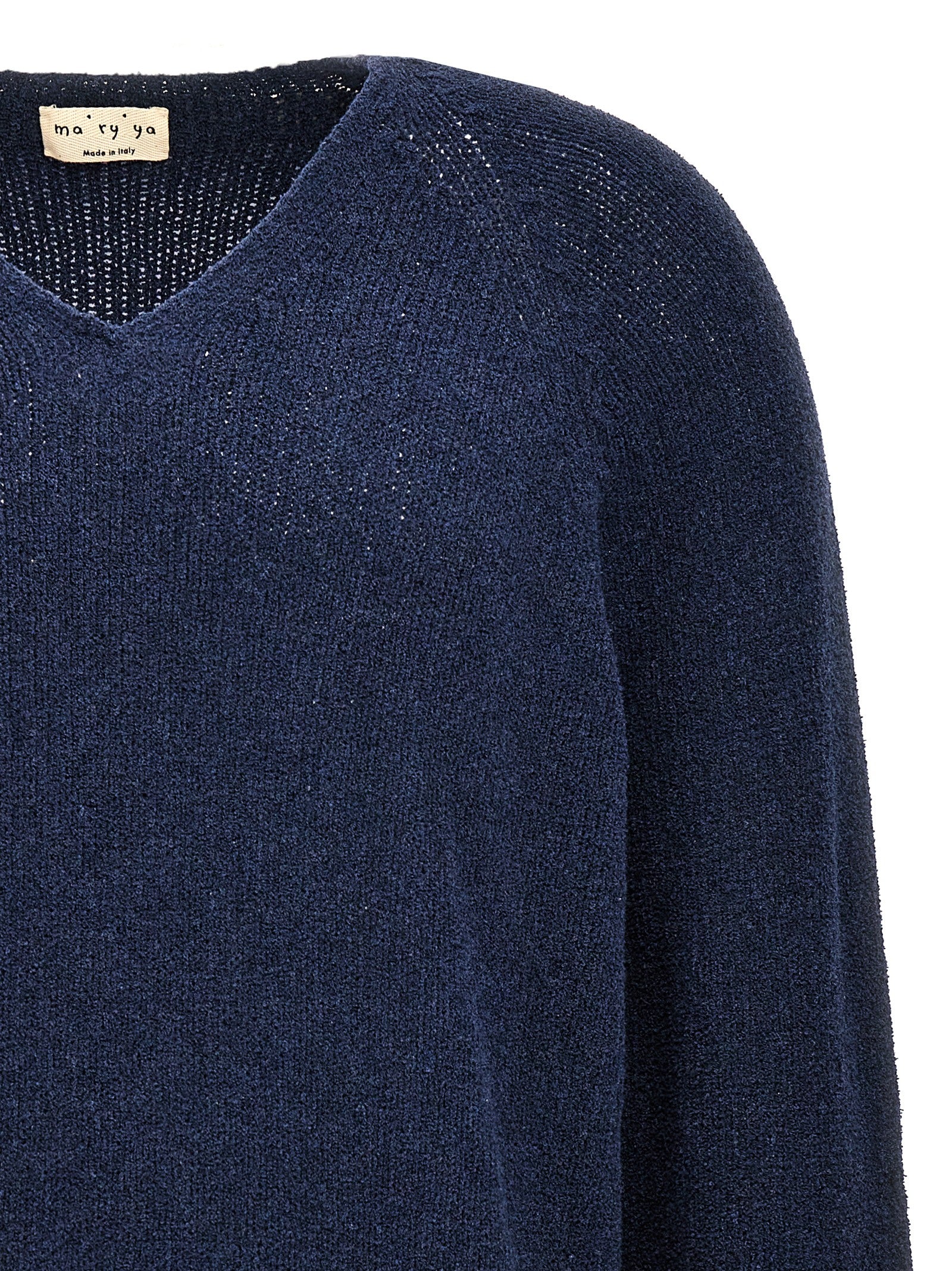 MA'RY'YA Blauer Baumwollcardigan