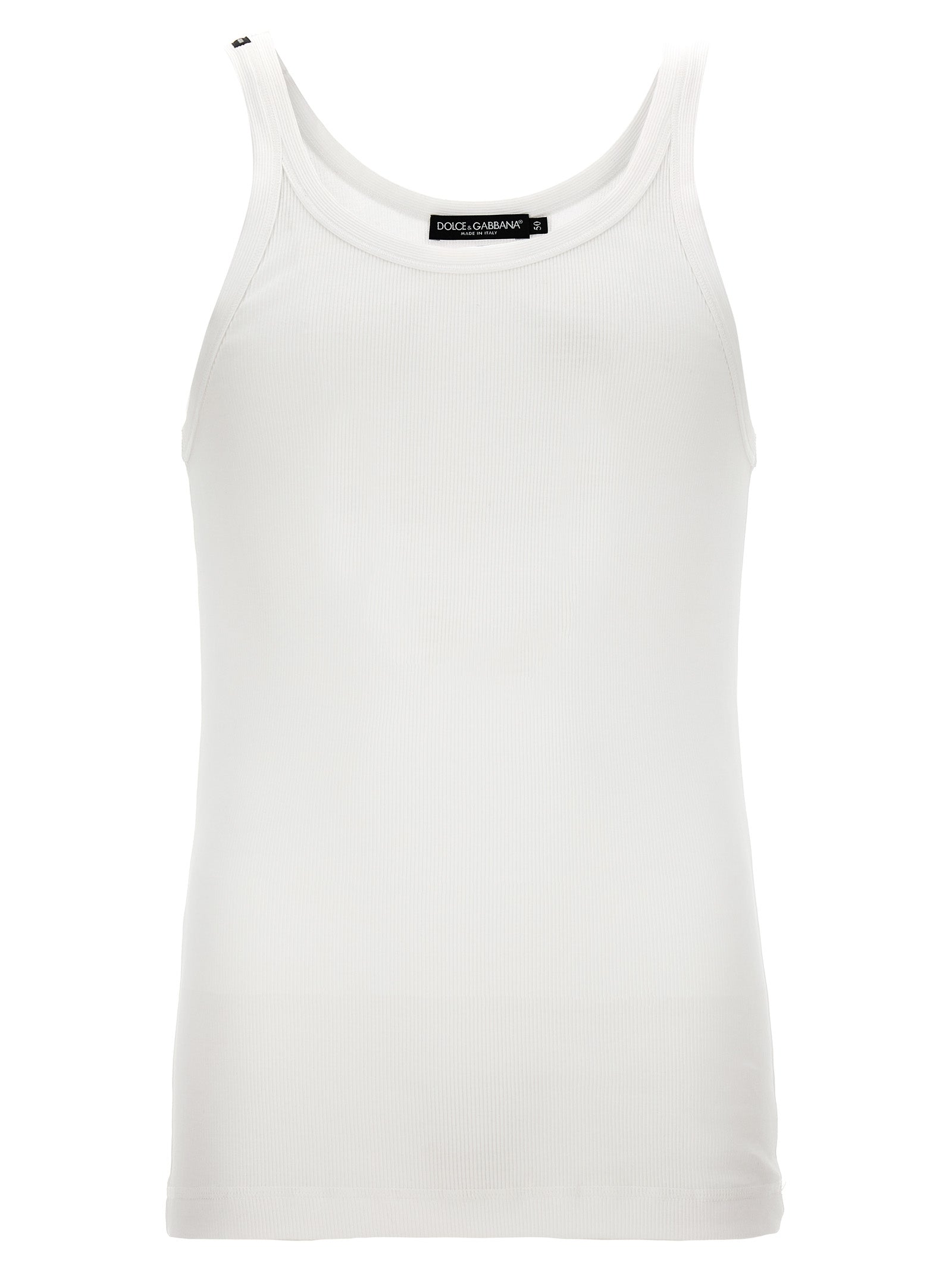 Dolce & Gabbana Weiße Baumwoll-Tanktops