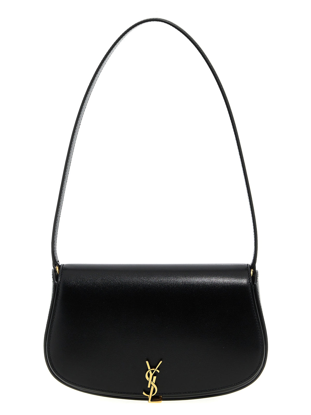 Saint Laurent Schwarze Kalbsleder-Schultertasche