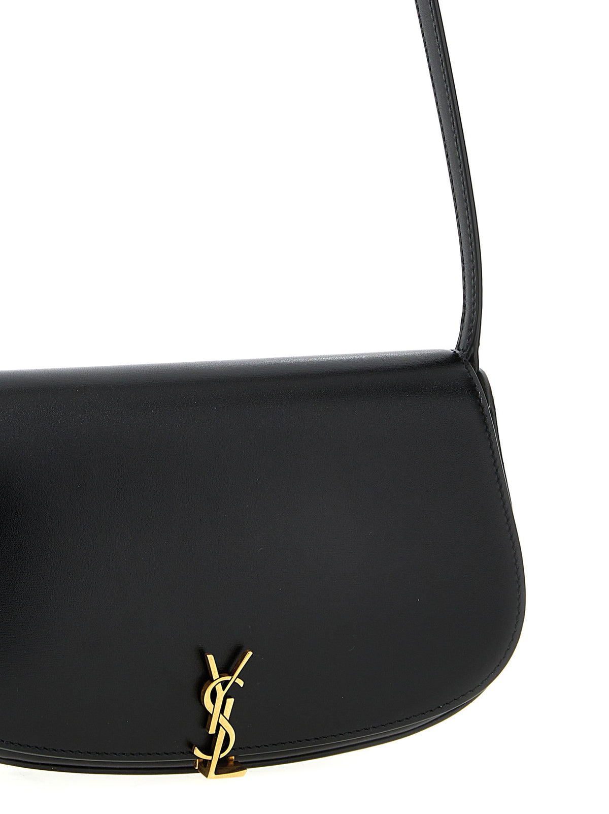 Saint Laurent Schwarze Kalbsleder-Schultertasche