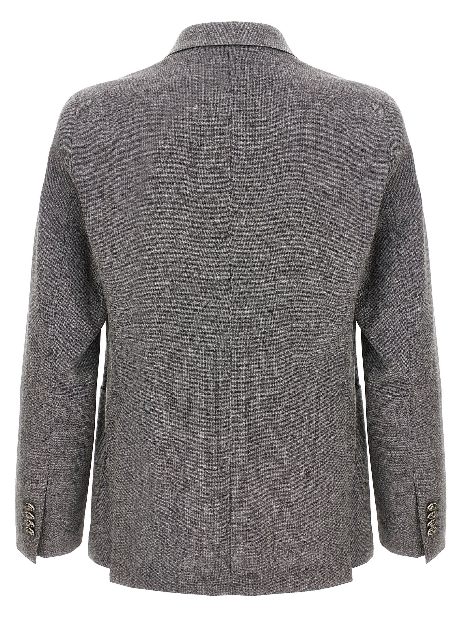 Tagliatore Grauer Blazer aus reiner Schurwolle