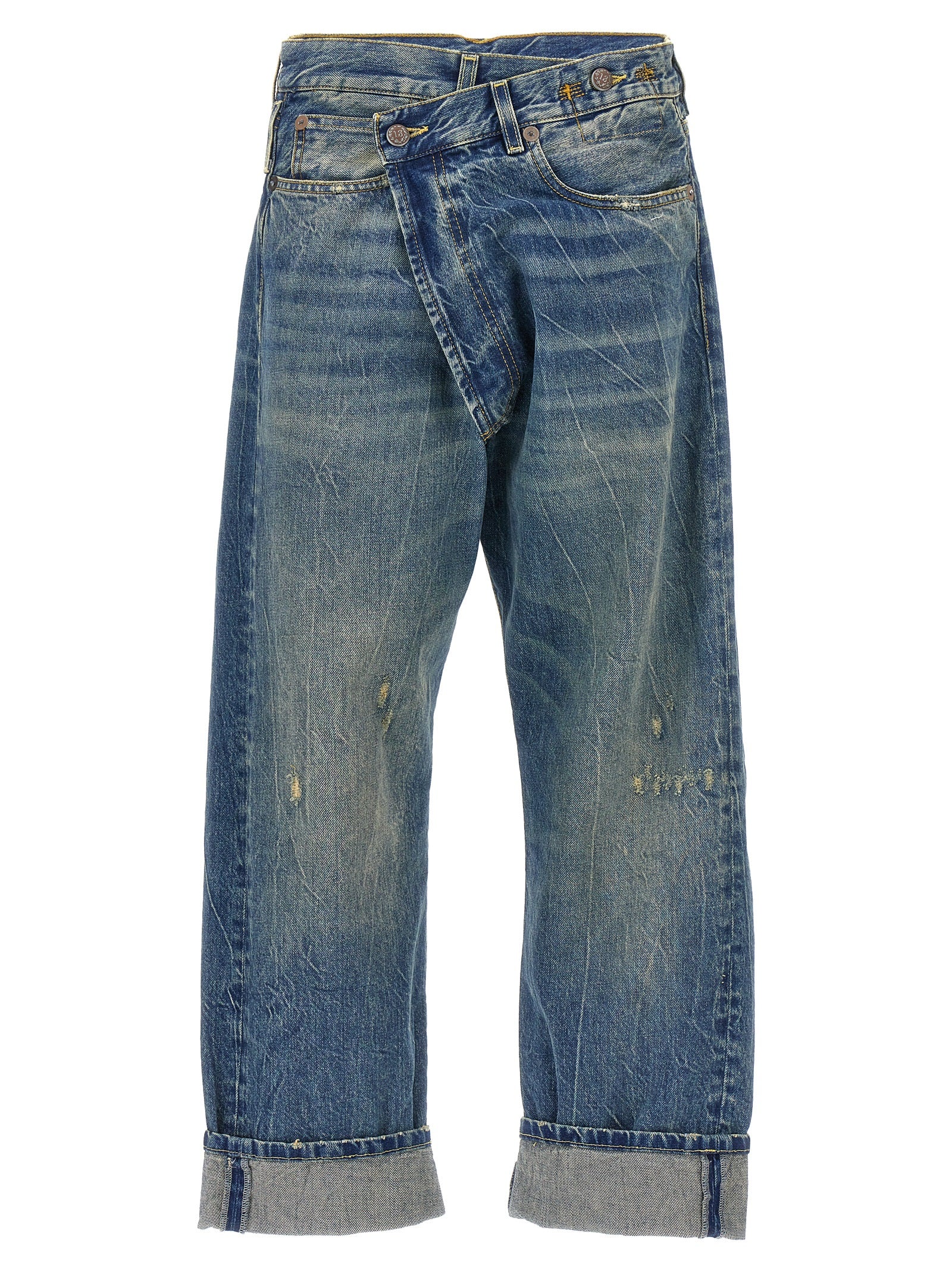 R13 Blaue Baumwolljeans im Relaxed Fit