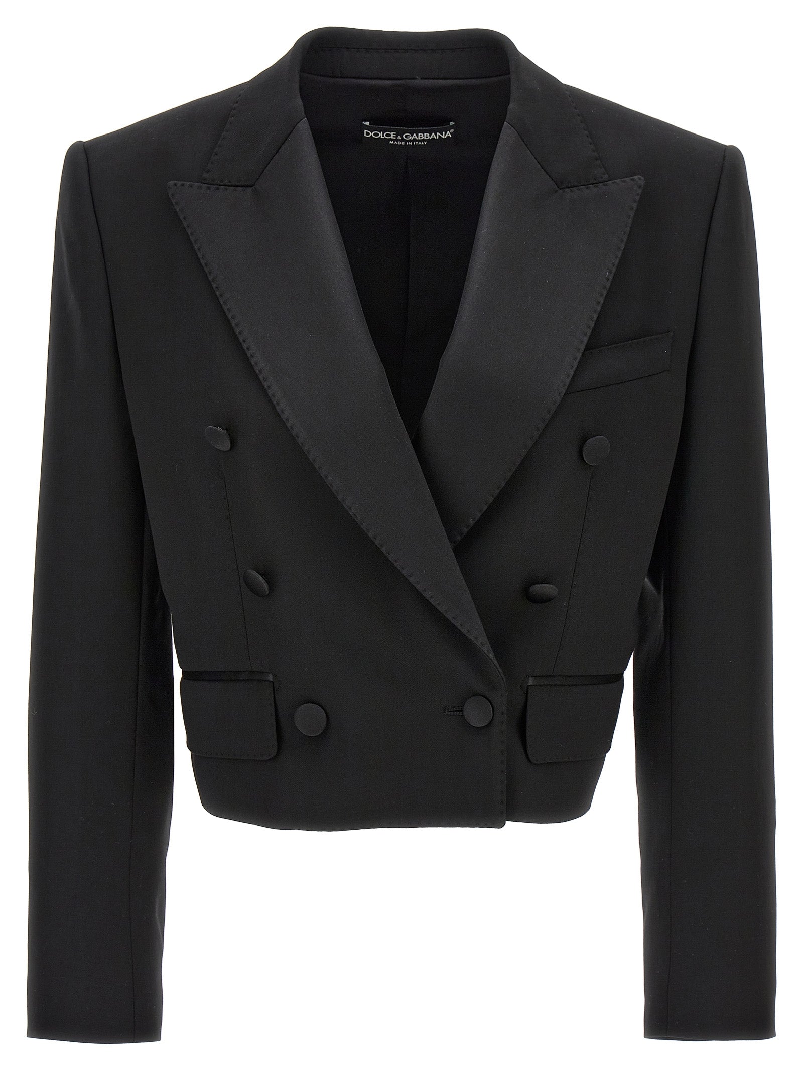 Dolce & Gabbana Schwarzer Blazer aus reiner Schurwolle