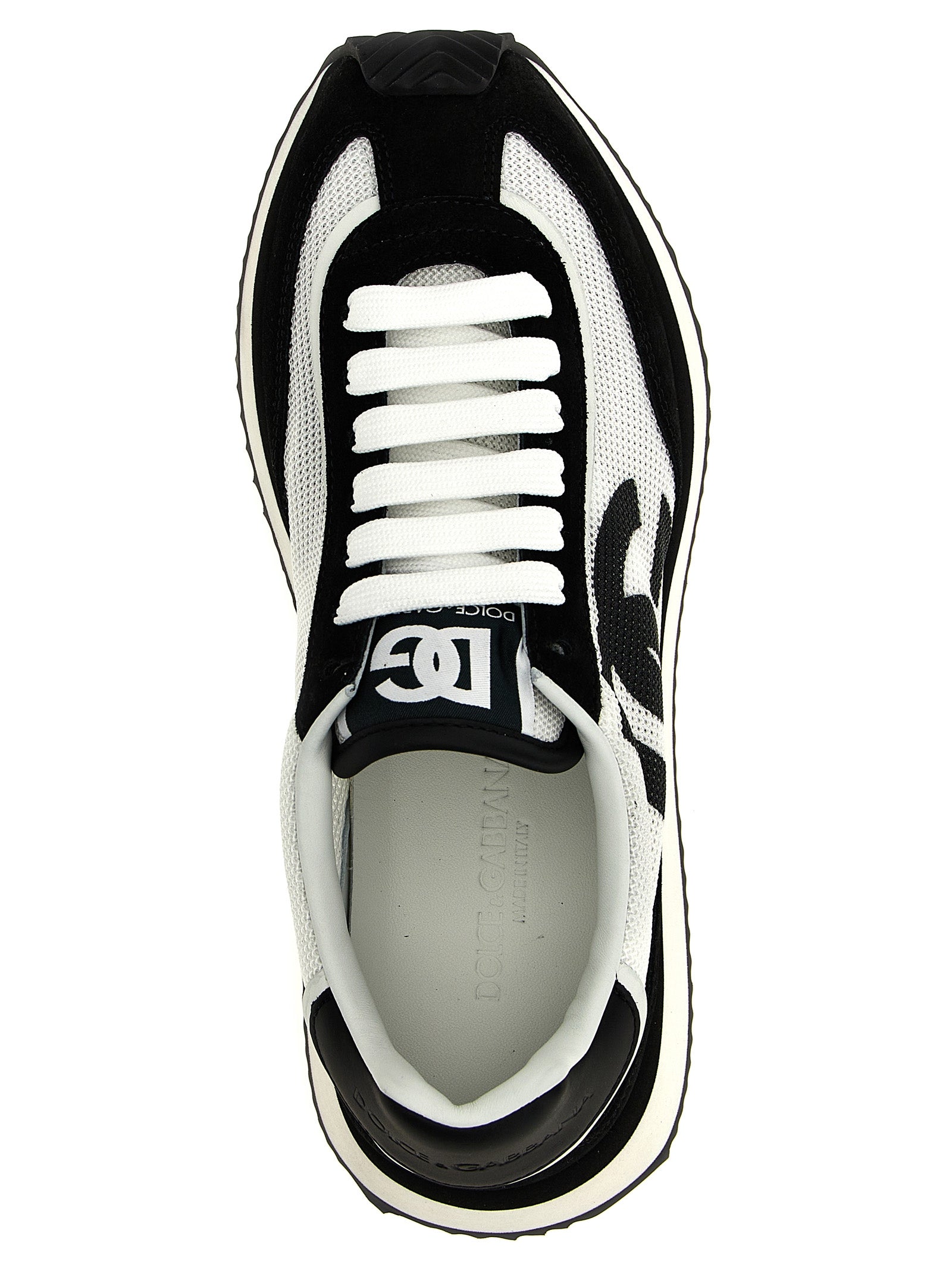 Dolce & Gabbana Zweifarbige Kalbsleder-Sneaker im Athletic-Stil
