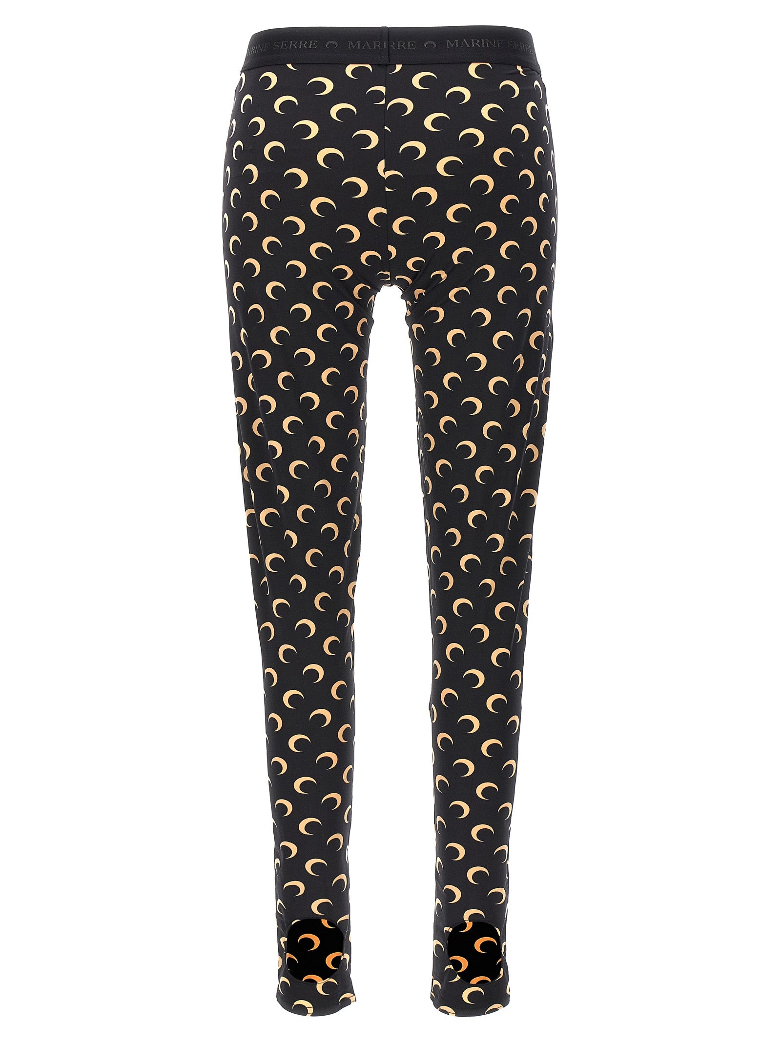 Marine Serre Schwarze Polyamid-Leggings