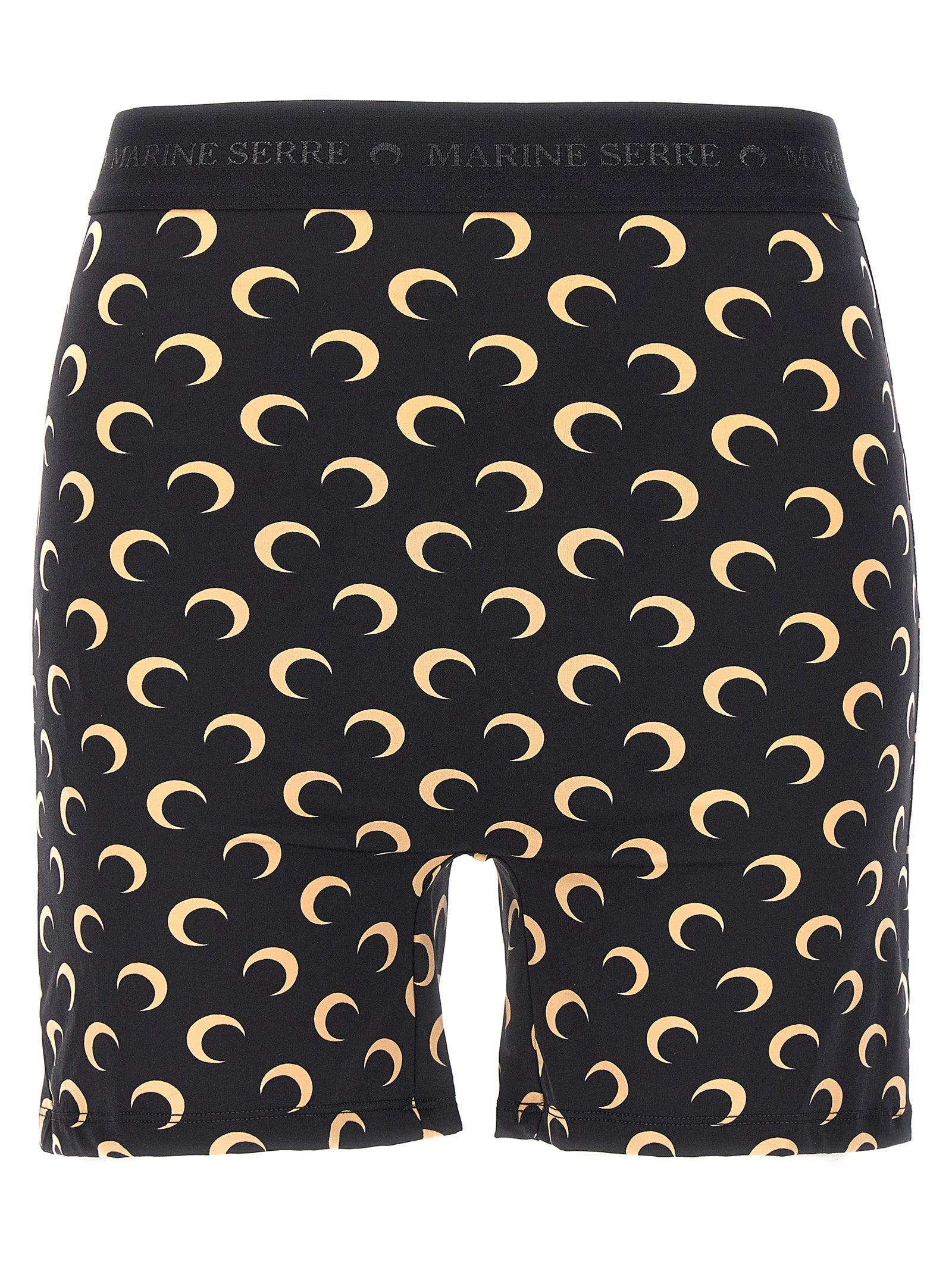 Marine Serre Schwarze Polyamid-Leggings