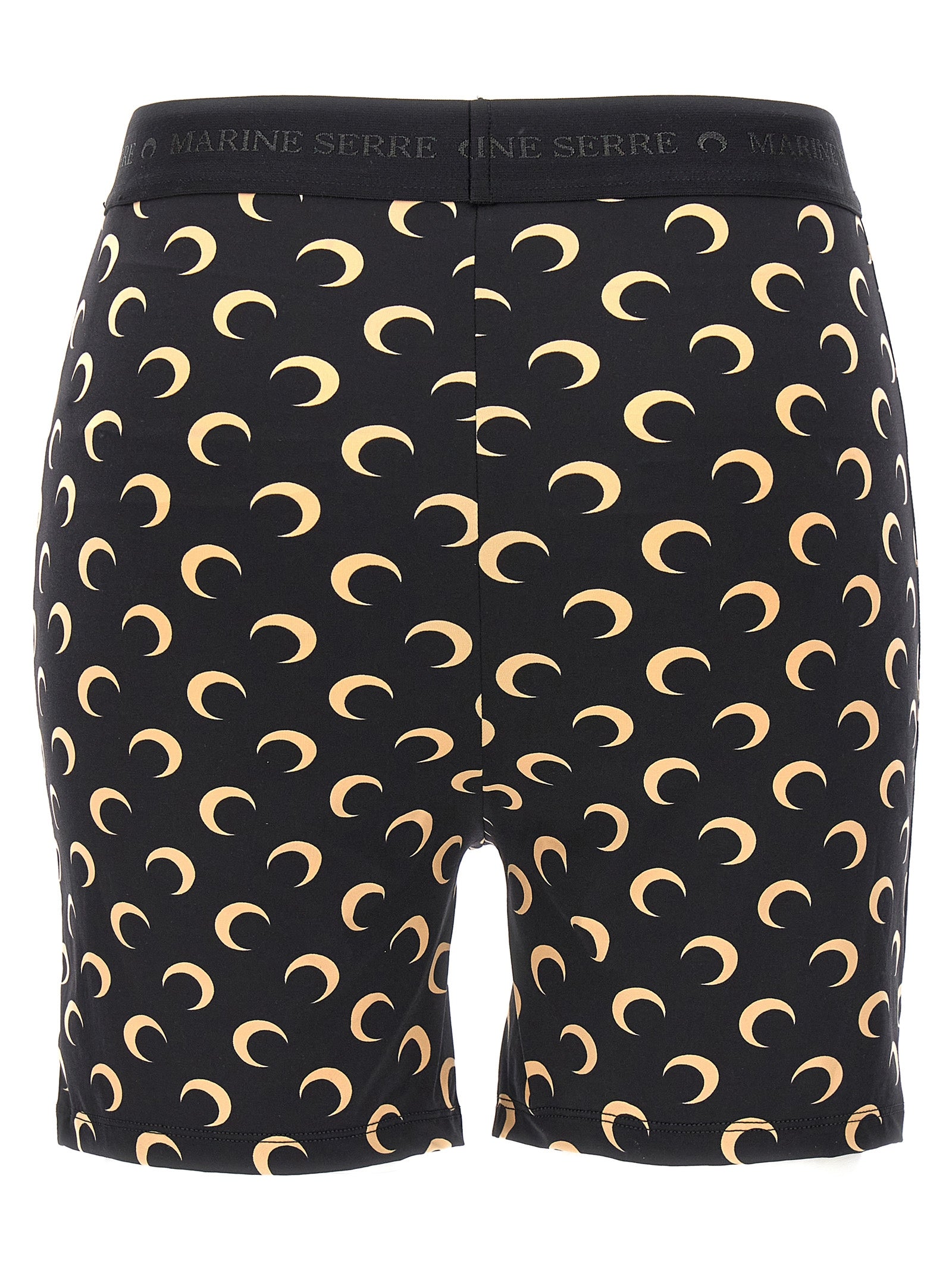 Marine Serre Schwarze Polyamid-Leggings